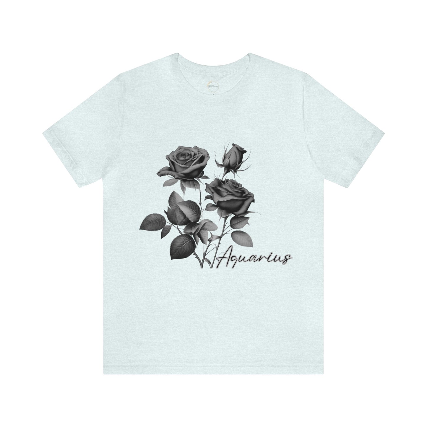 Aquarius Rose Zodiac Unisex Jersey Short Sleeve Tee