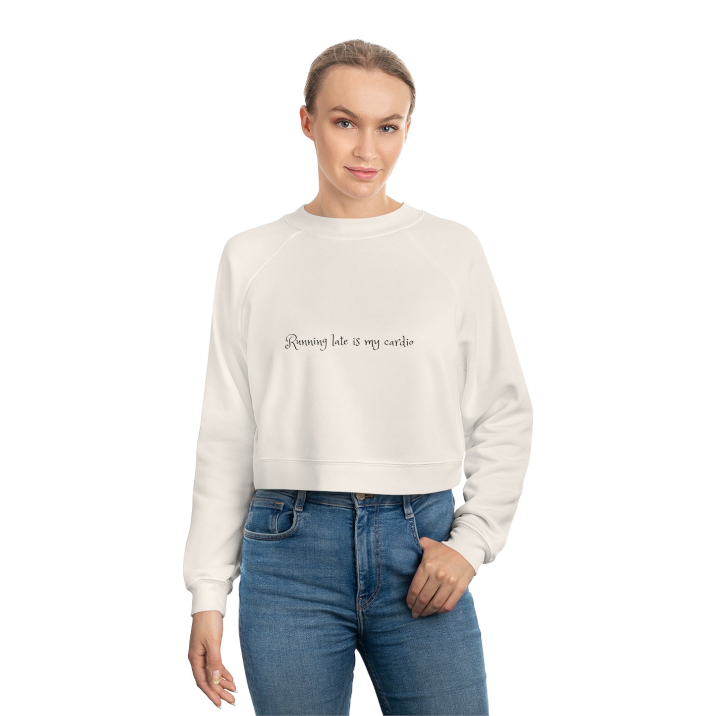 Running Late Cropped Fleece Pullover
