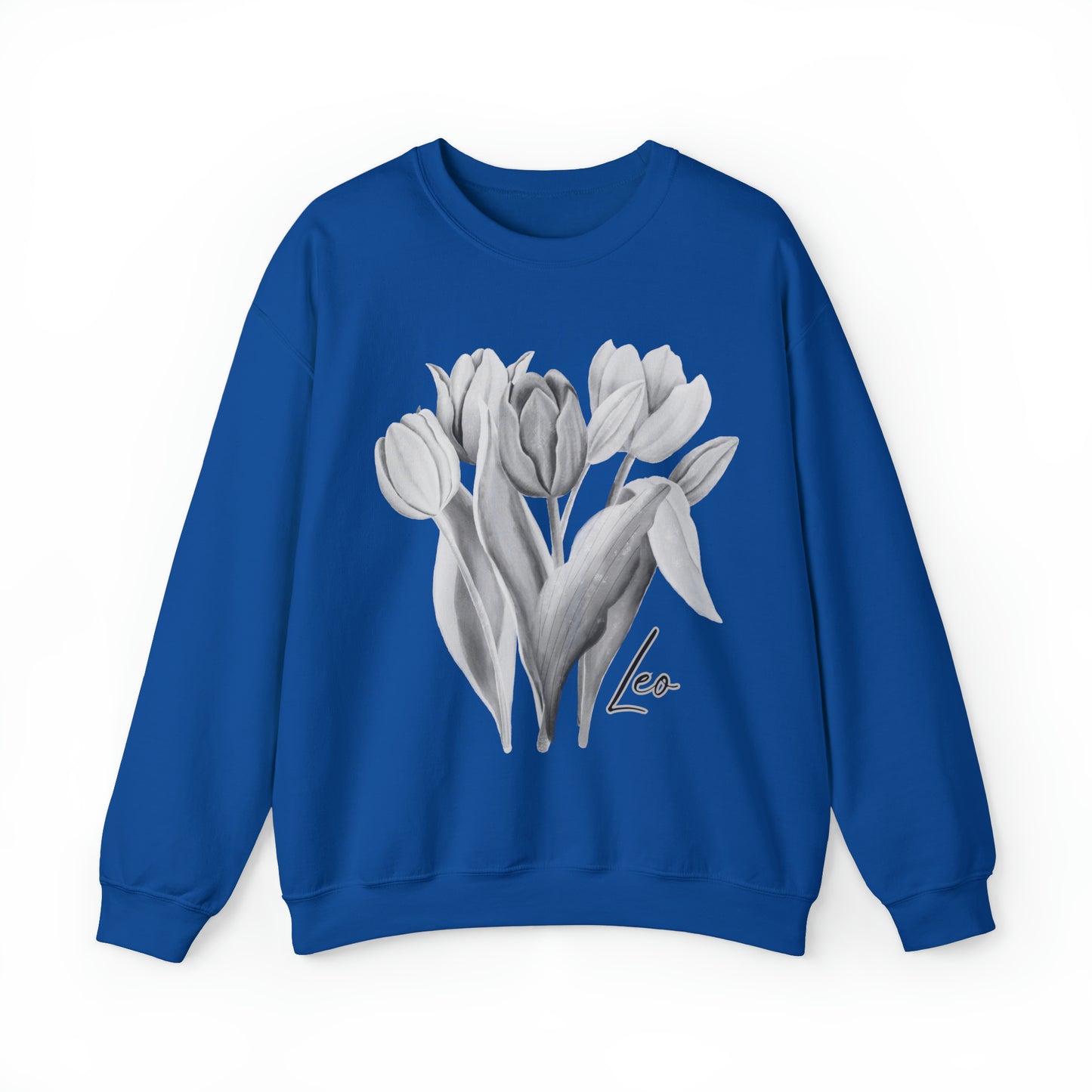 Leo Tulips Unisex Heavy Blend Crewneck Sweatshirt