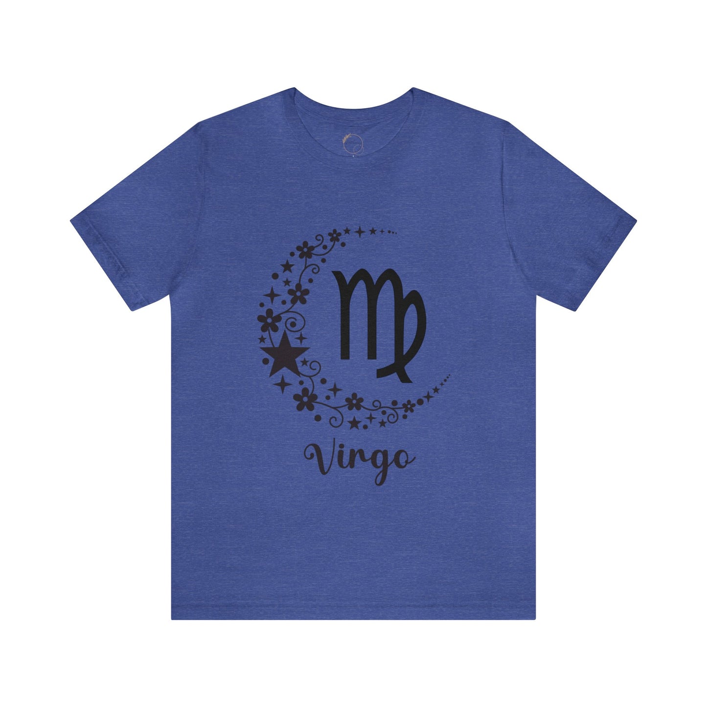 Virgo Floral Moon Zodiac Unisex Jersey Short Sleeve Tee