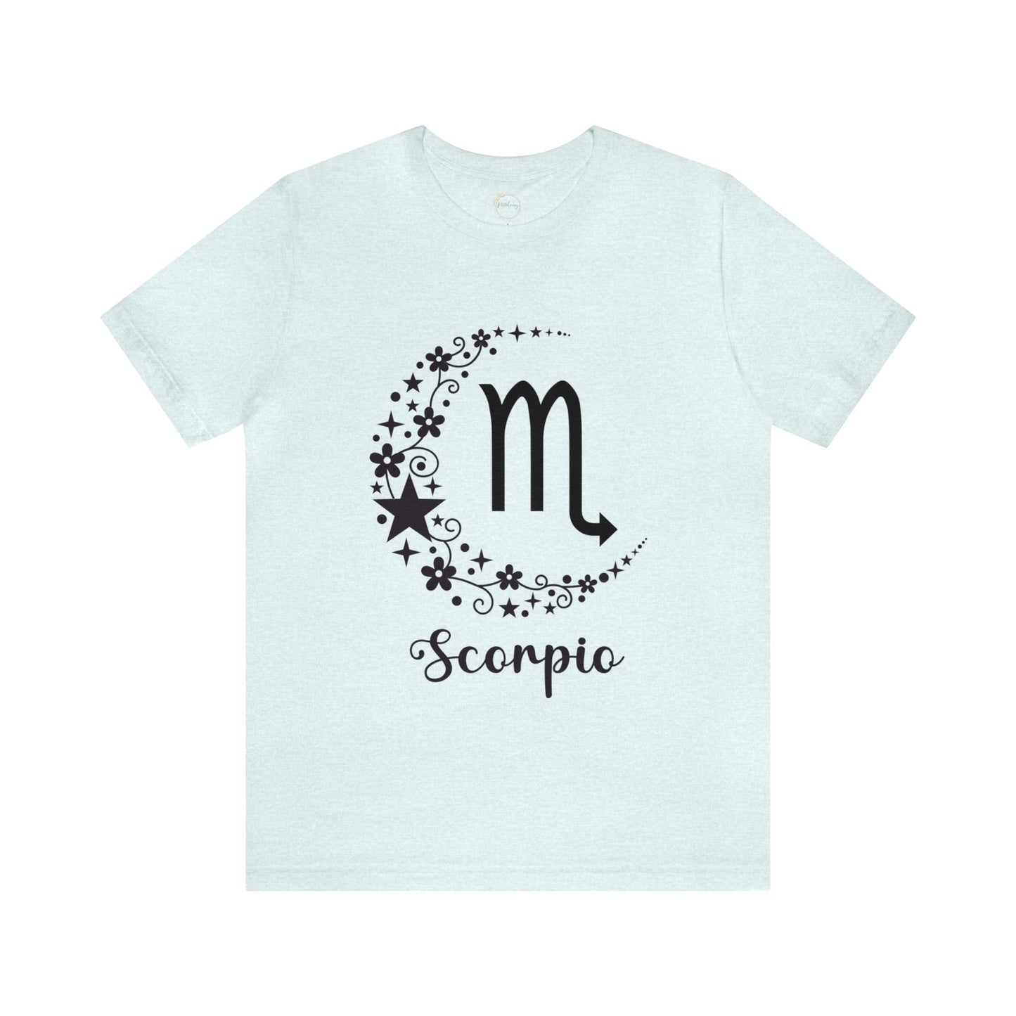 Scorpio Floral Moon Zodiac Unisex Jersey Short Sleeve Tee