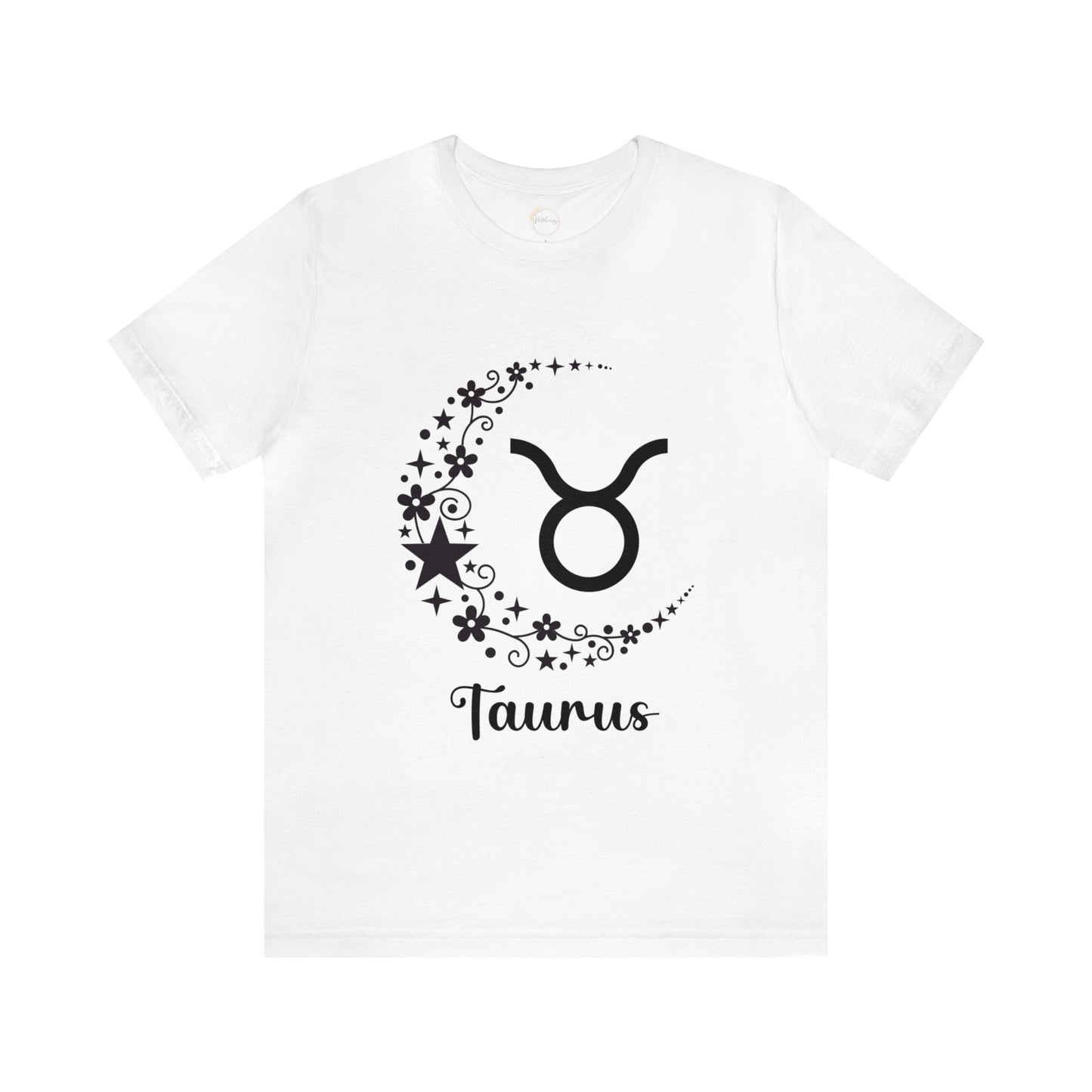 Taurus Floral Moon Zodiac Unisex Jersey Short Sleeve Tee