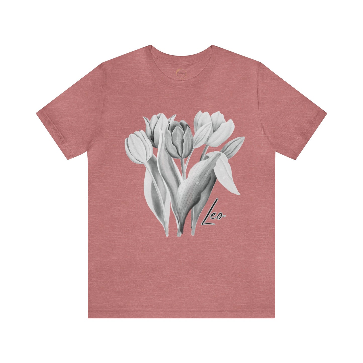 Leo Tulips Zodiac Unisex Jersey Short Sleeve Tee