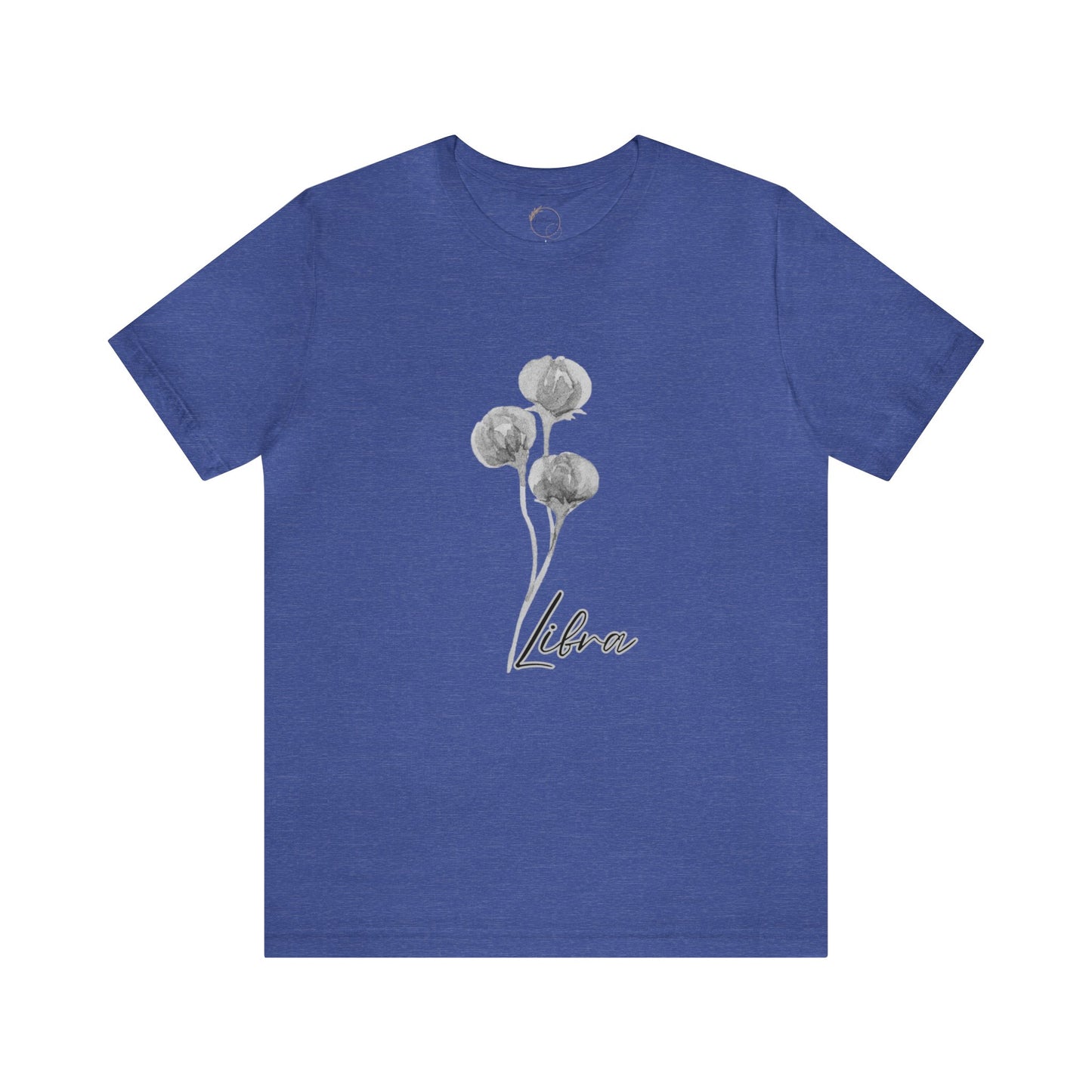 Libra Peonies Zodiac Unisex Jersey Short Sleeve Tee