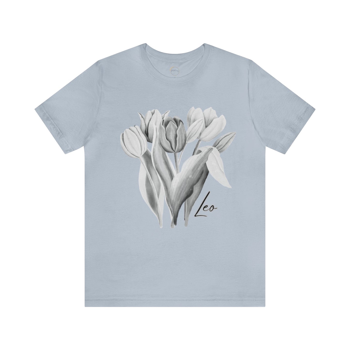 Leo Tulips Zodiac Unisex Jersey Short Sleeve Tee