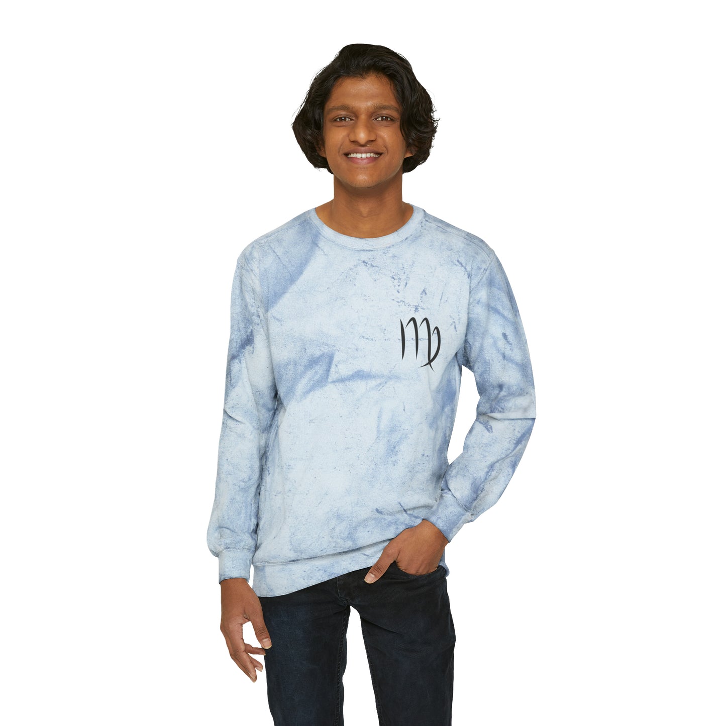 Virgo Zodiac Unisex Color Blast Crewneck Sweatshirt