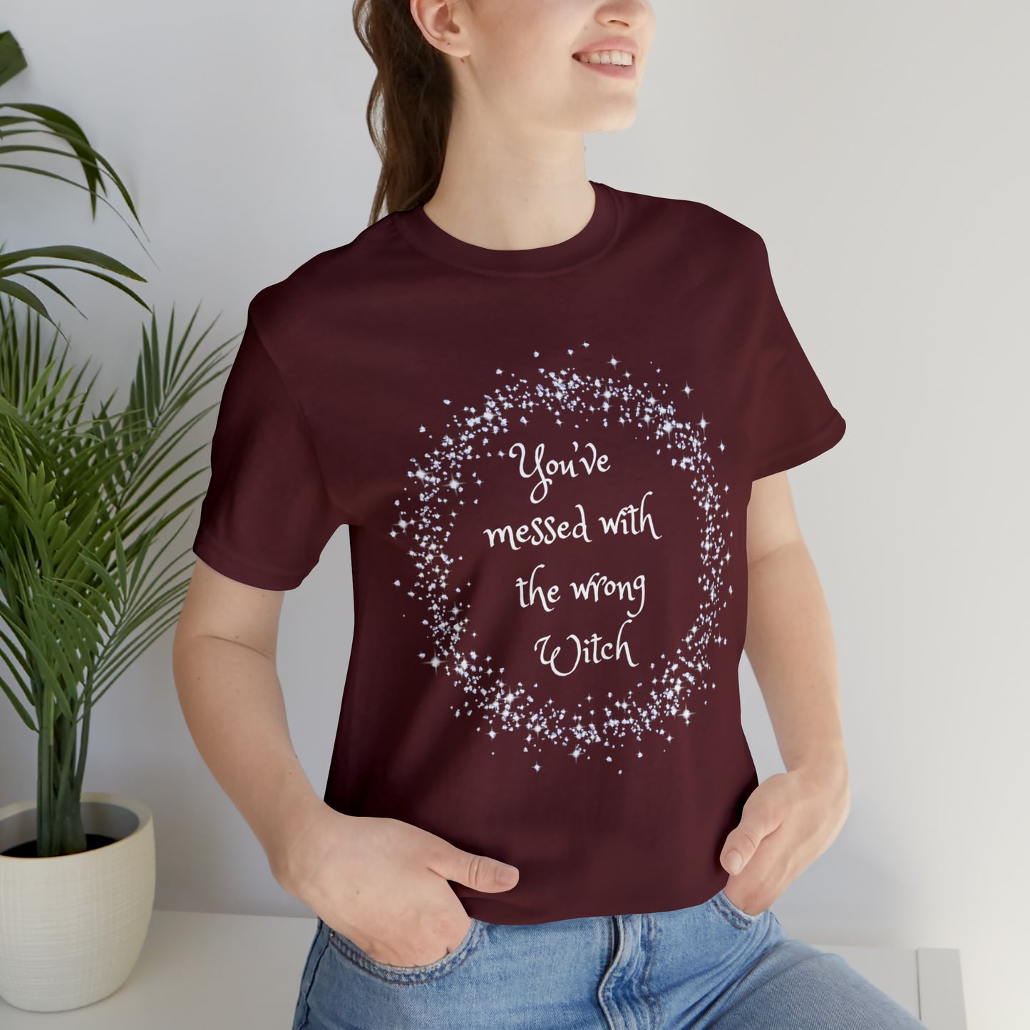 Messed with Wrong Witch Unisex Jersey Short Sleeve Tee