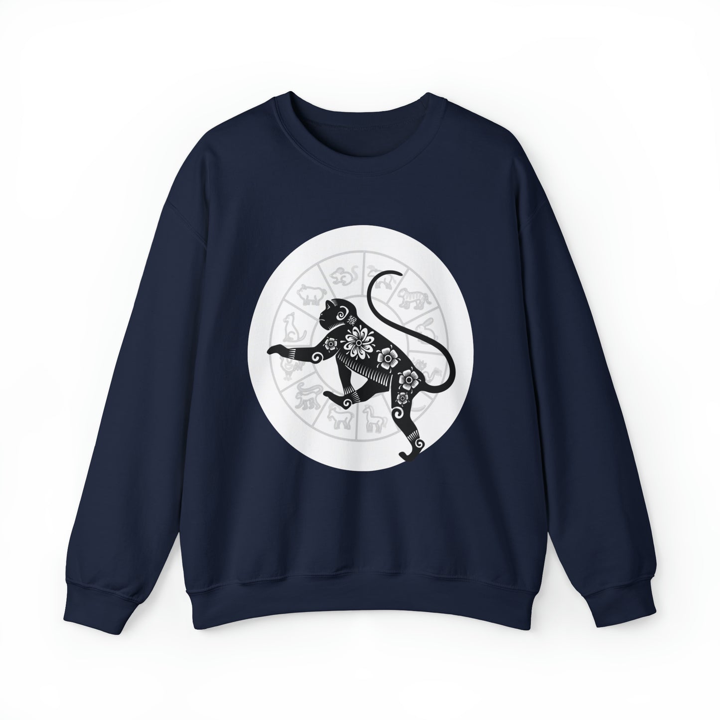 Shengxiao Monkey Unisex Heavy Blend Crewneck Sweatshirt