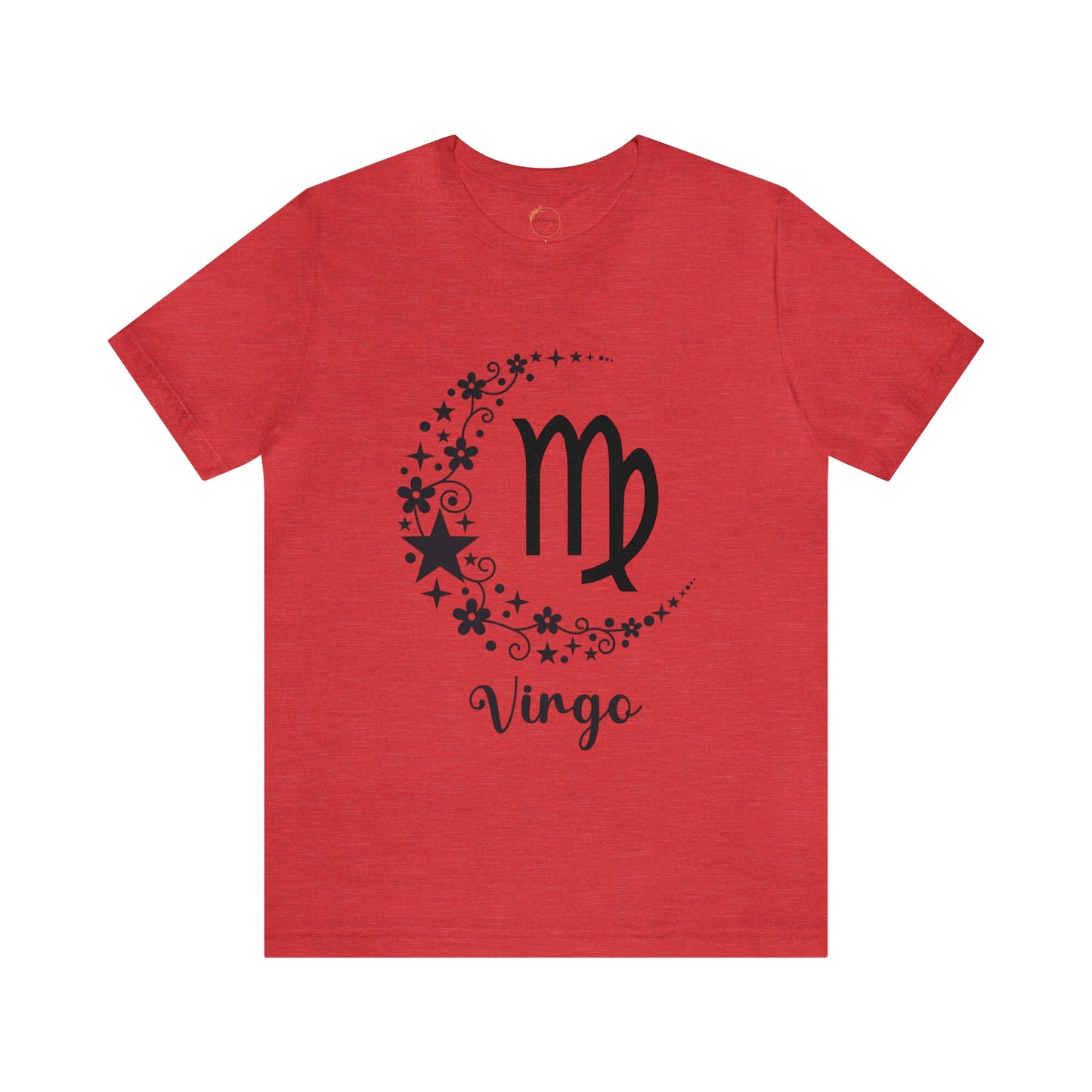 Virgo Floral Moon Zodiac Unisex Jersey Short Sleeve Tee