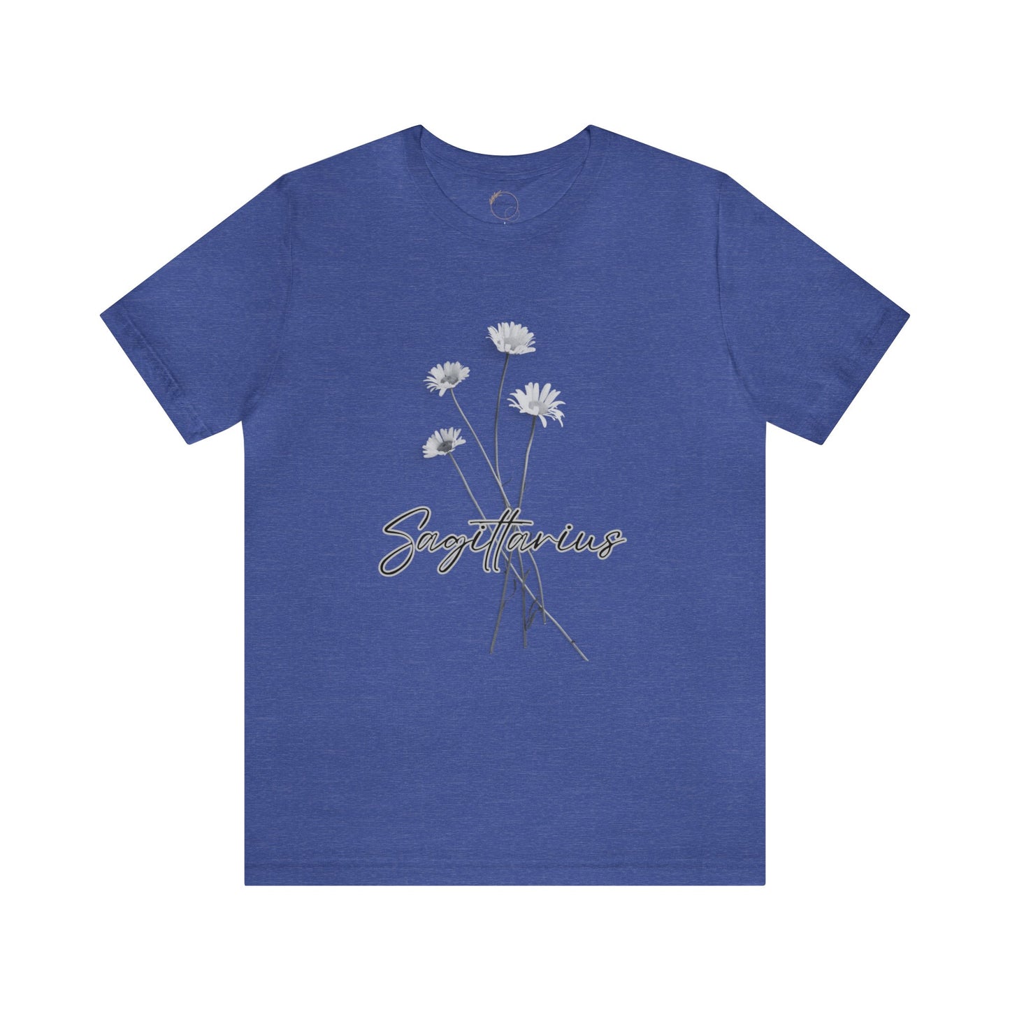 Sagittarius Daisy Zodiac Unisex Jersey Short Sleeve Tee