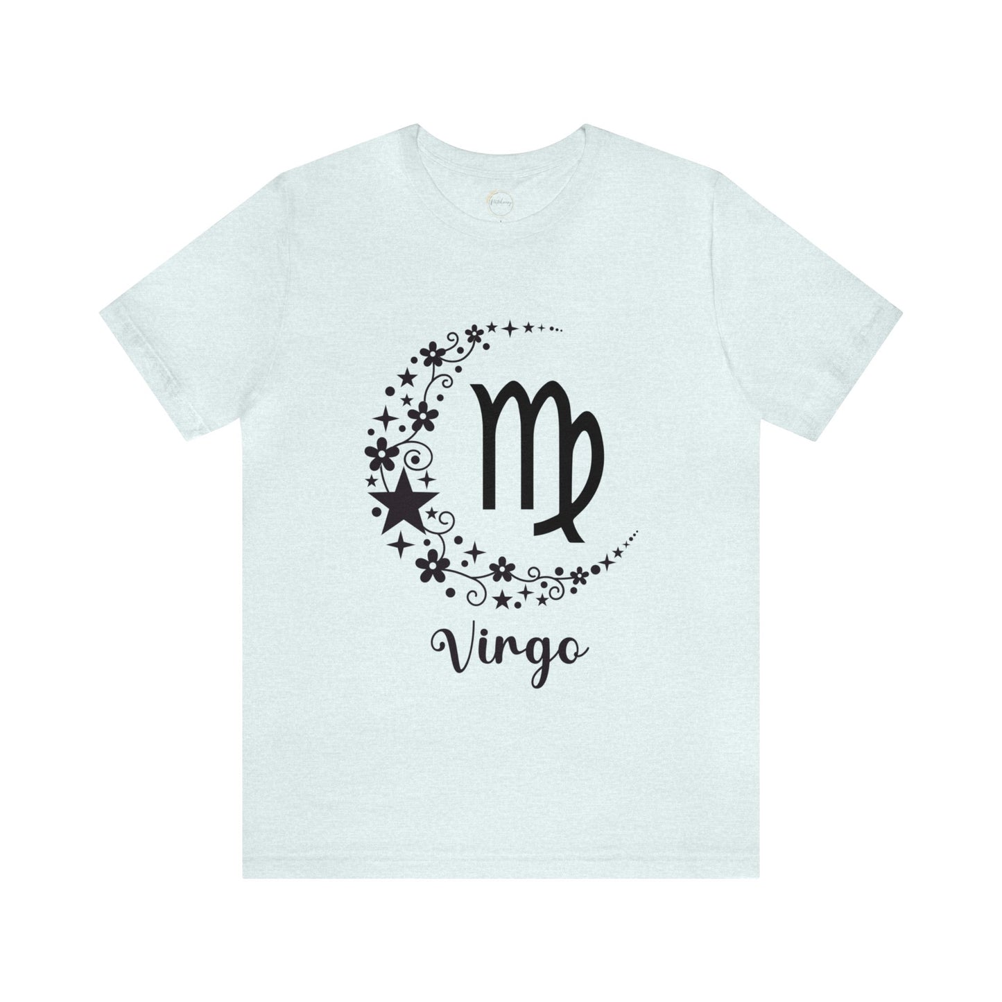 Virgo Floral Moon Zodiac Unisex Jersey Short Sleeve Tee