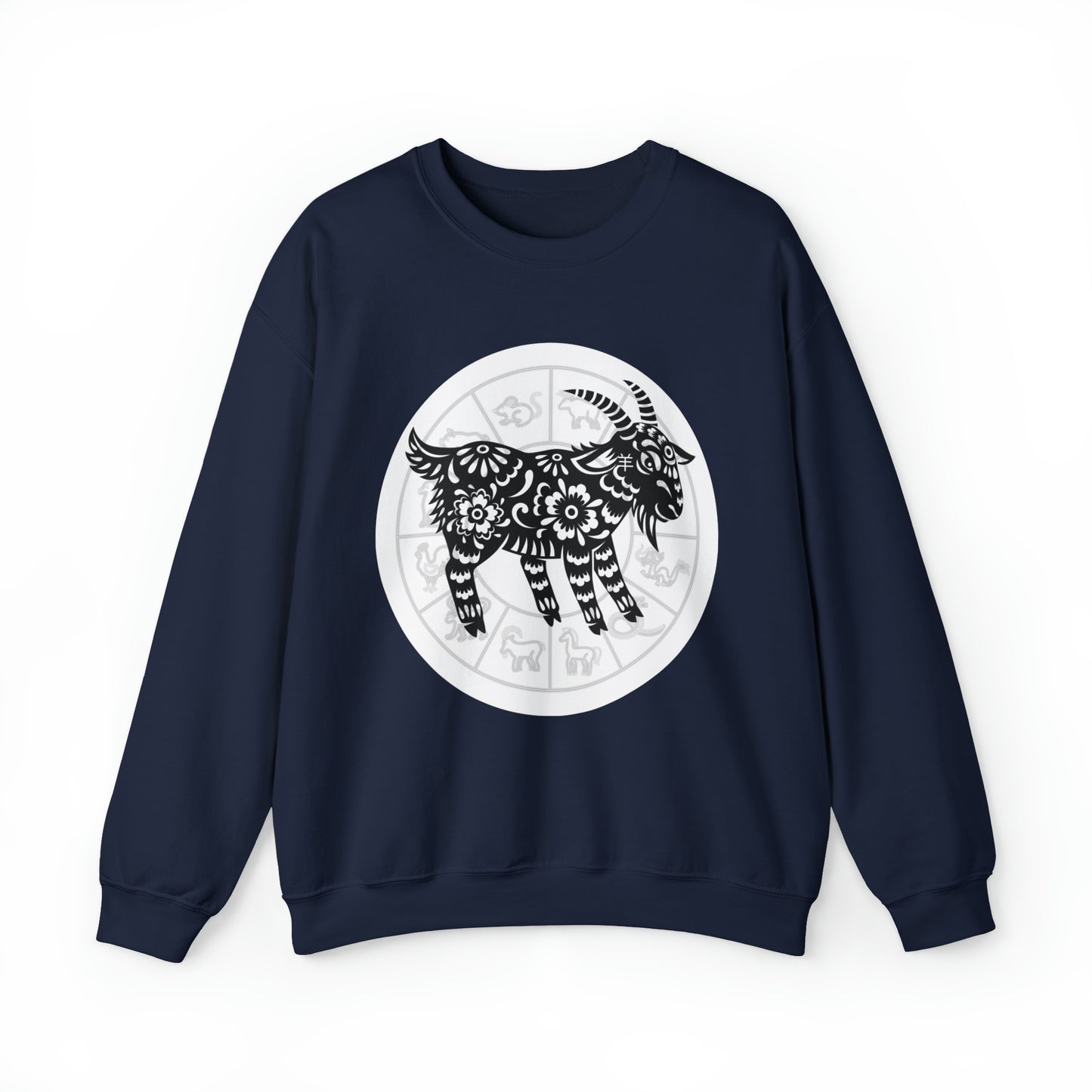 Shengxiao Goat Unisex Heavy Blend Crewneck Sweatshirt