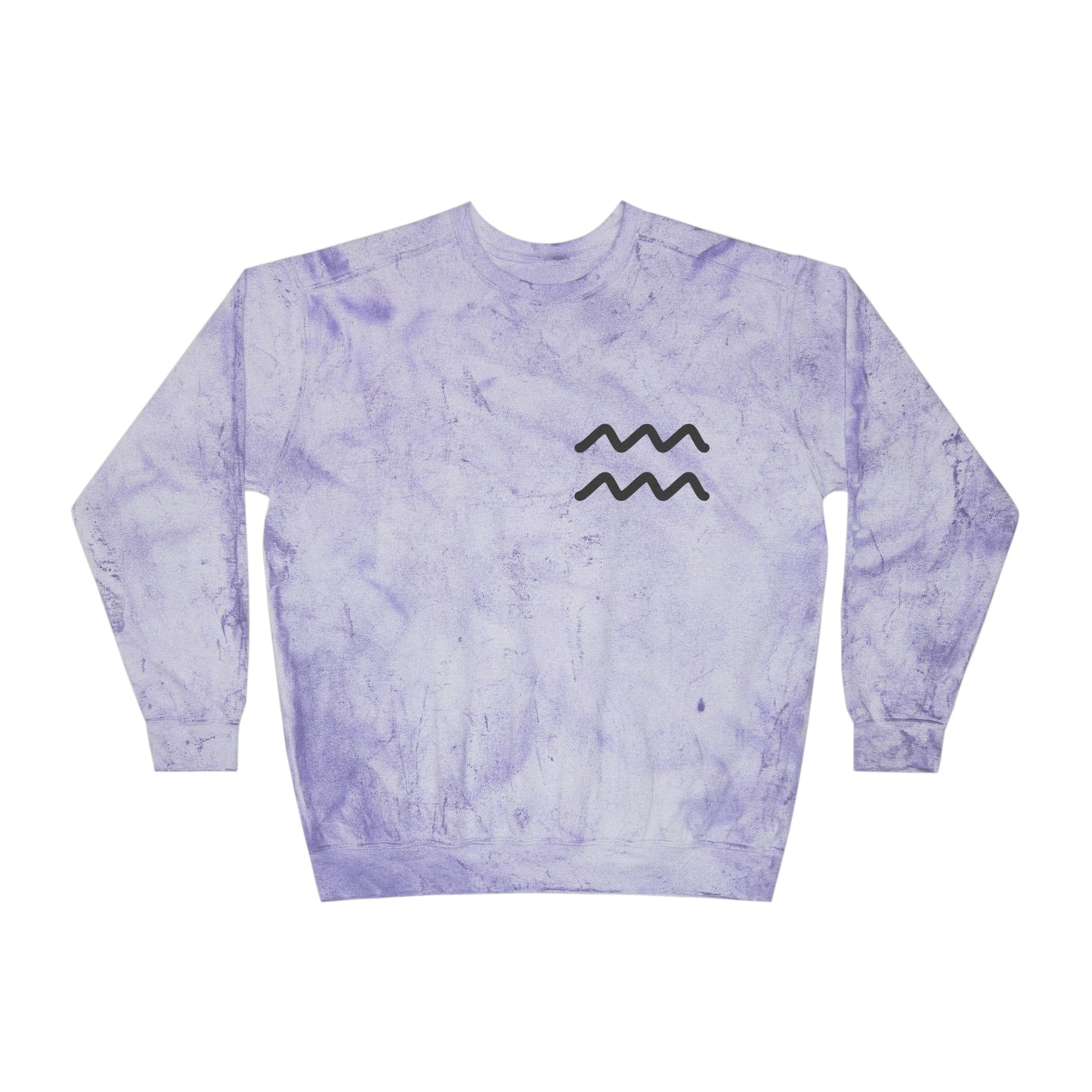 Aquarius Zodiac Unisex Color Blast Crewneck Sweatshirt