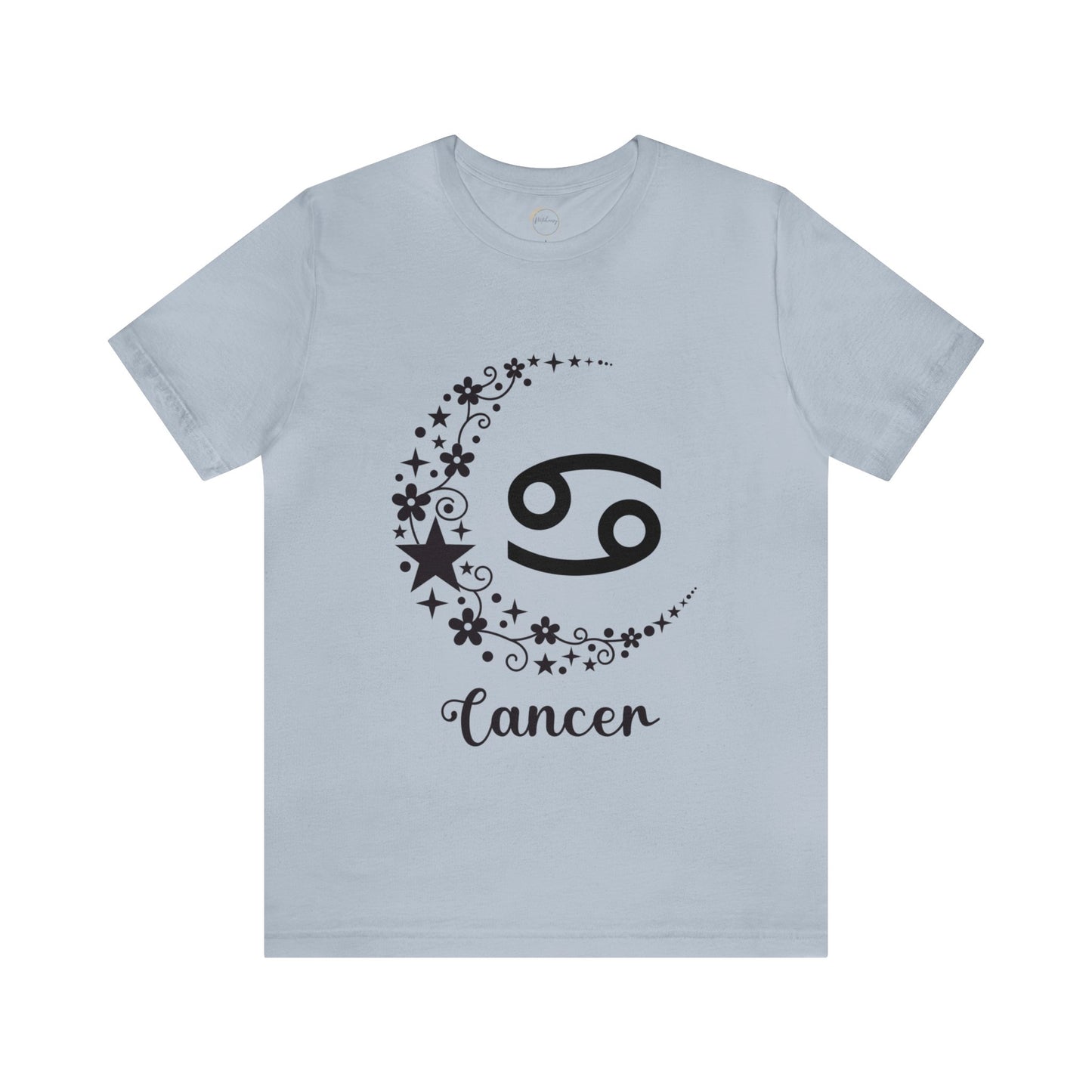 Cancer Floral Moon Zodiac Unisex Jersey Short Sleeve Tee
