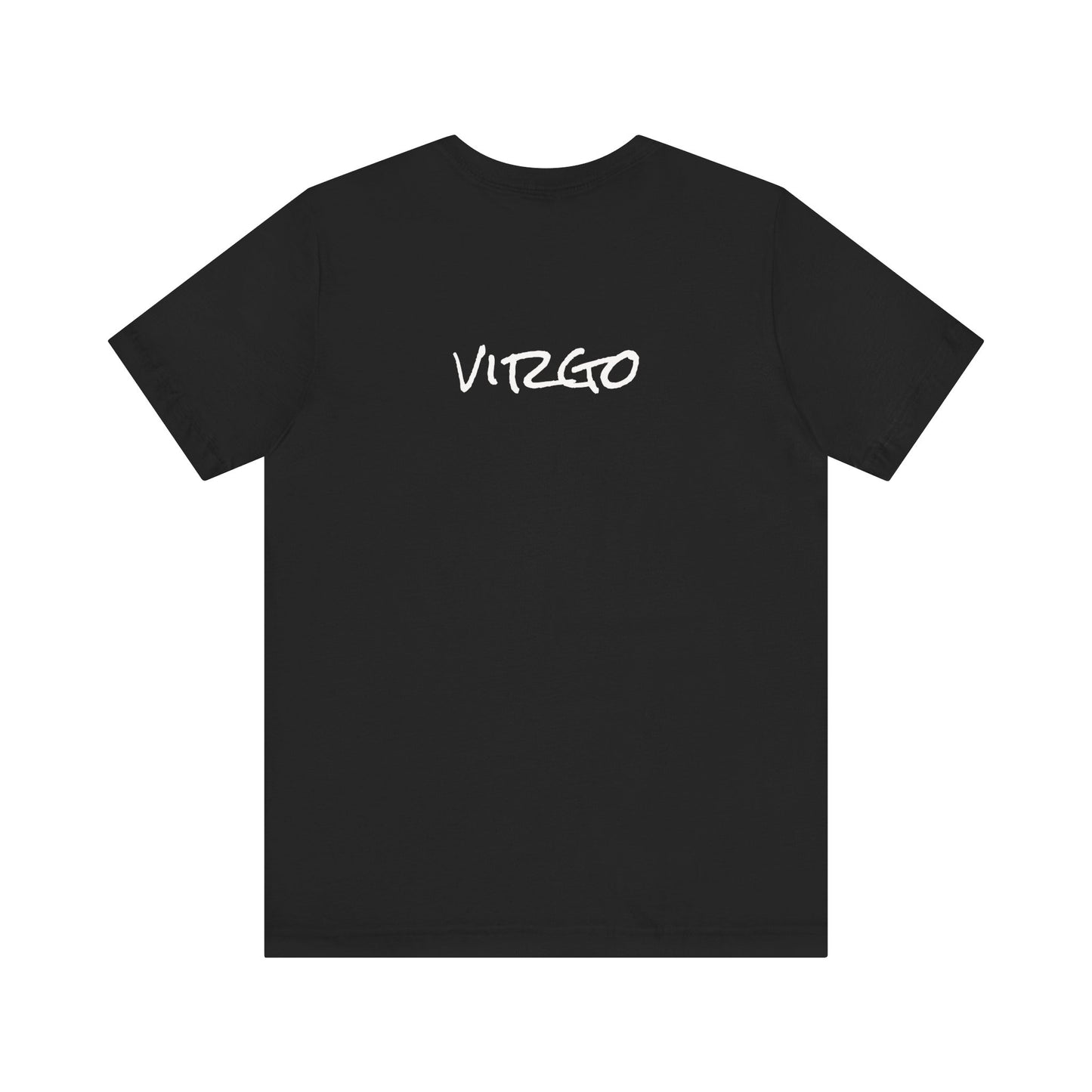 Spooky Virgo Zodiac Shirt Death-like Virgin Holding Scythe Dark Astrology Tee for Astrology Lovers Distress