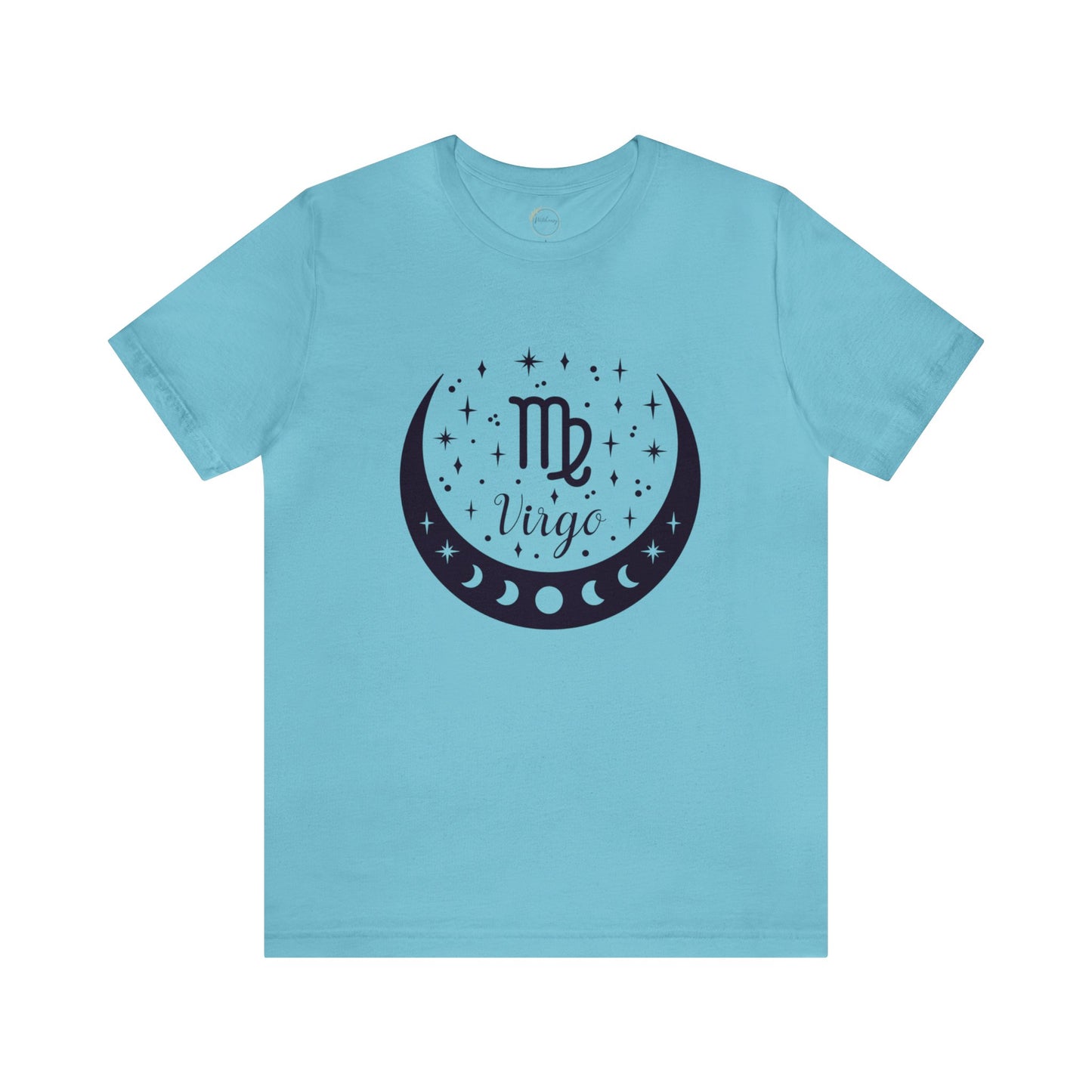 Virgo Moon Phase Zodiac Unisex Jersey Short Sleeve Tee