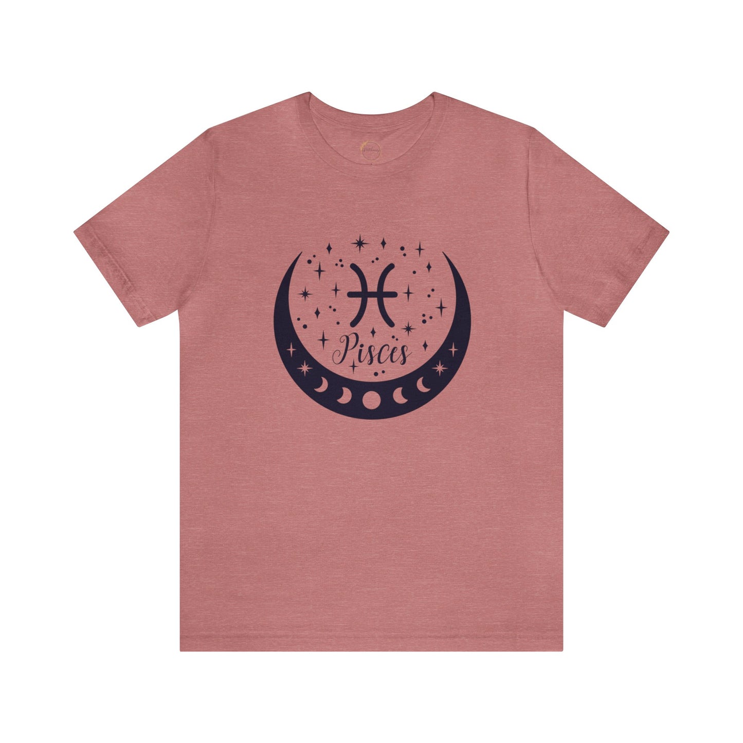 Pisces Moon Phase Zodiac Unisex Jersey Short Sleeve Tee