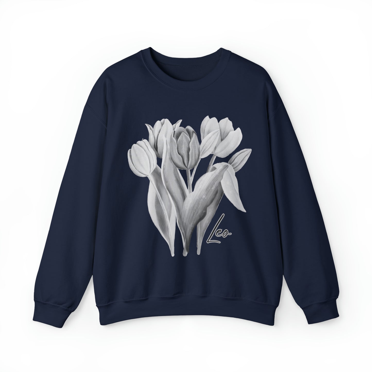 Leo Tulips Unisex Heavy Blend Crewneck Sweatshirt