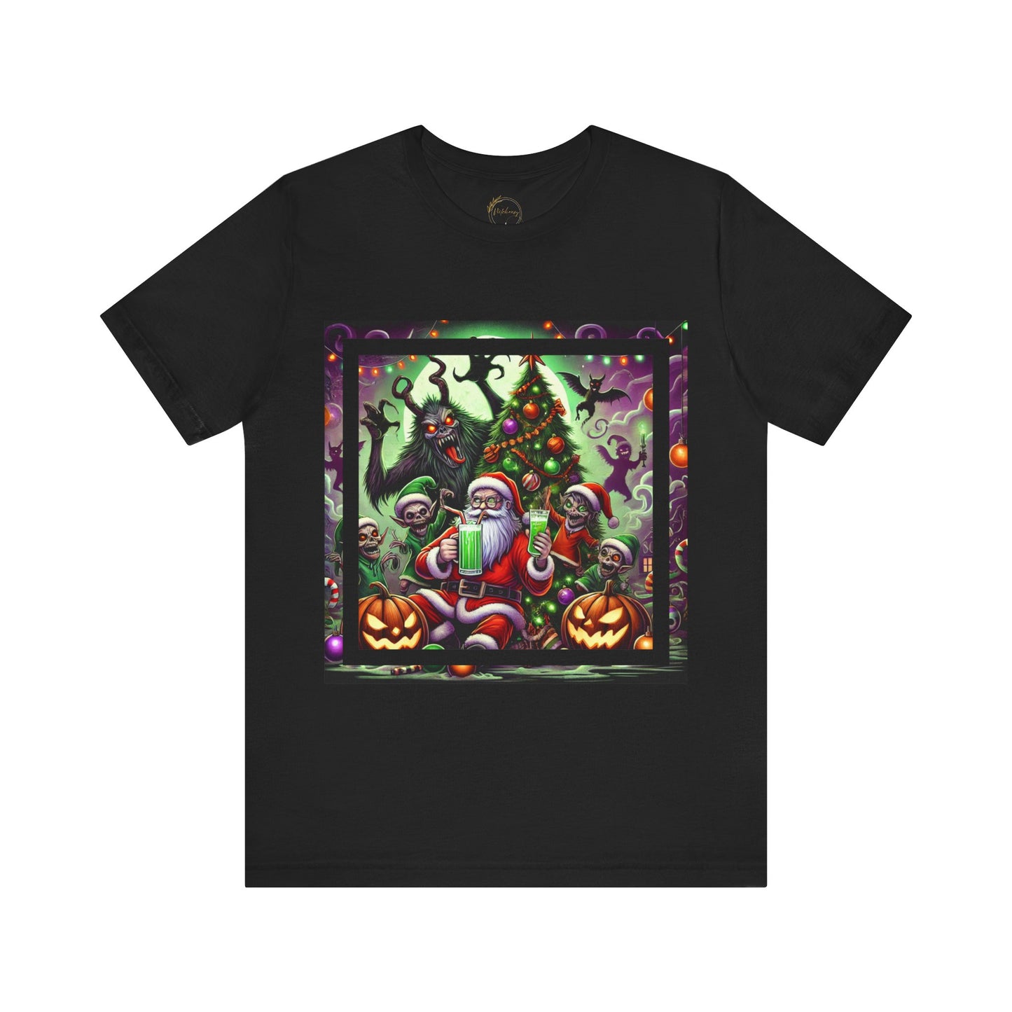 Krampus and Santa Shirt Funny Halloween Christmas Party Tee xMasWeen Krampus Party Santa Party Holiday Smashup