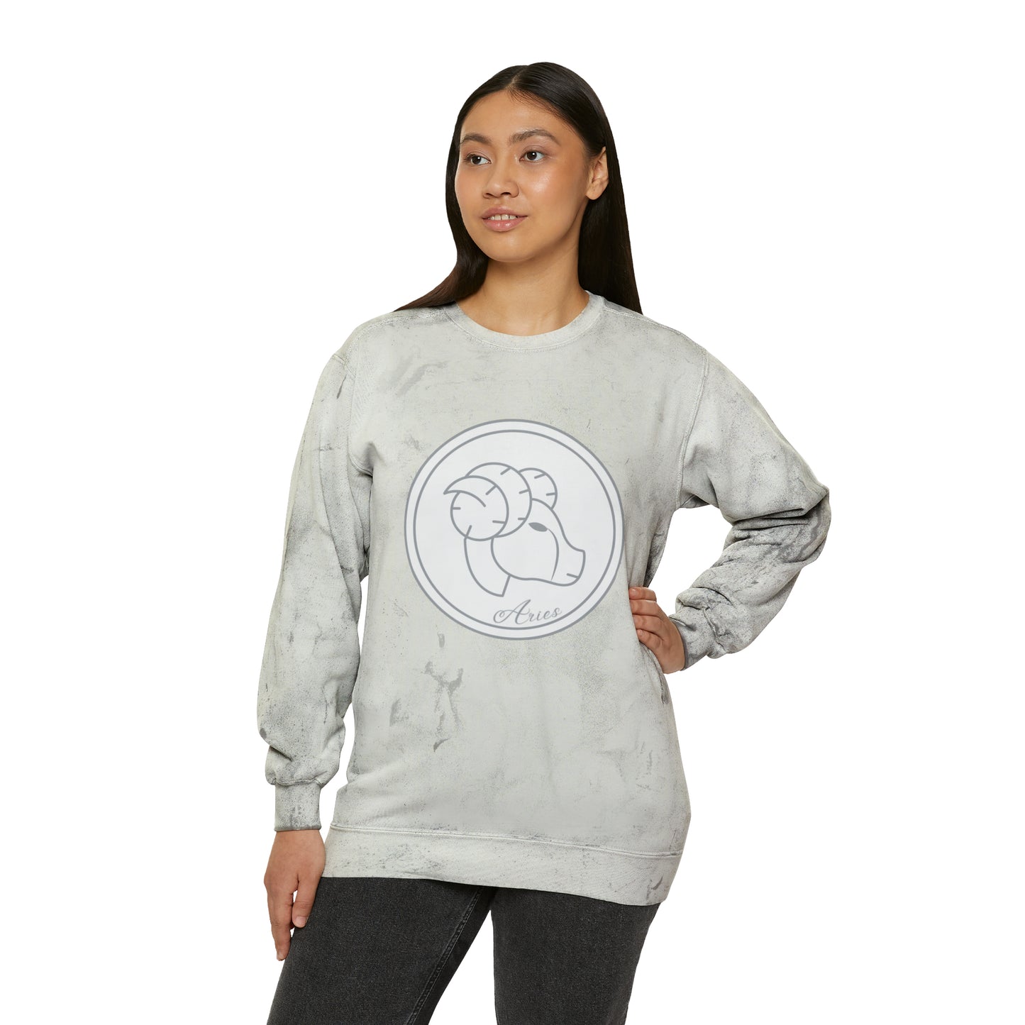 Aries Ram Unisex Color Blast Crewneck Sweatshirt