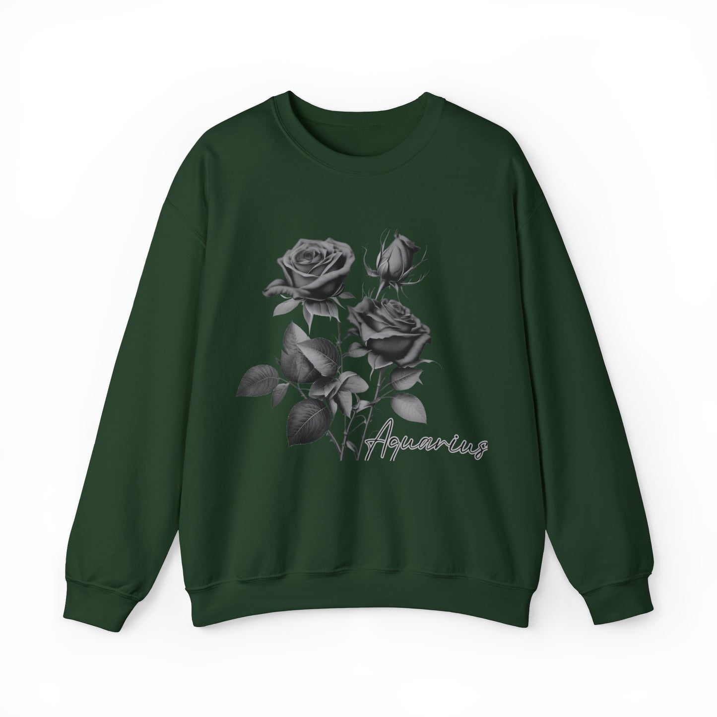 Aquarius Rose Unisex Heavy Blend Crewneck Sweatshirt