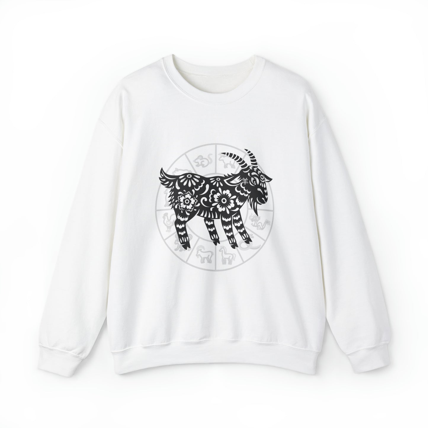 Shengxiao Goat Unisex Heavy Blend Crewneck Sweatshirt
