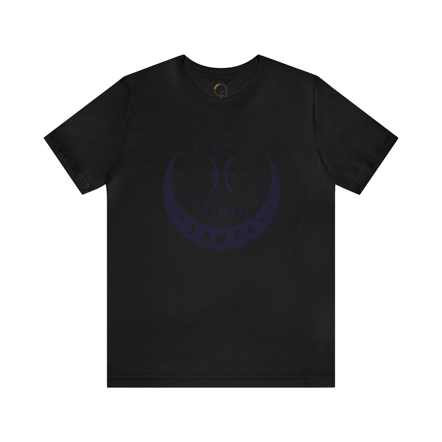 Pisces Moon Phase Zodiac Unisex Jersey Short Sleeve Tee