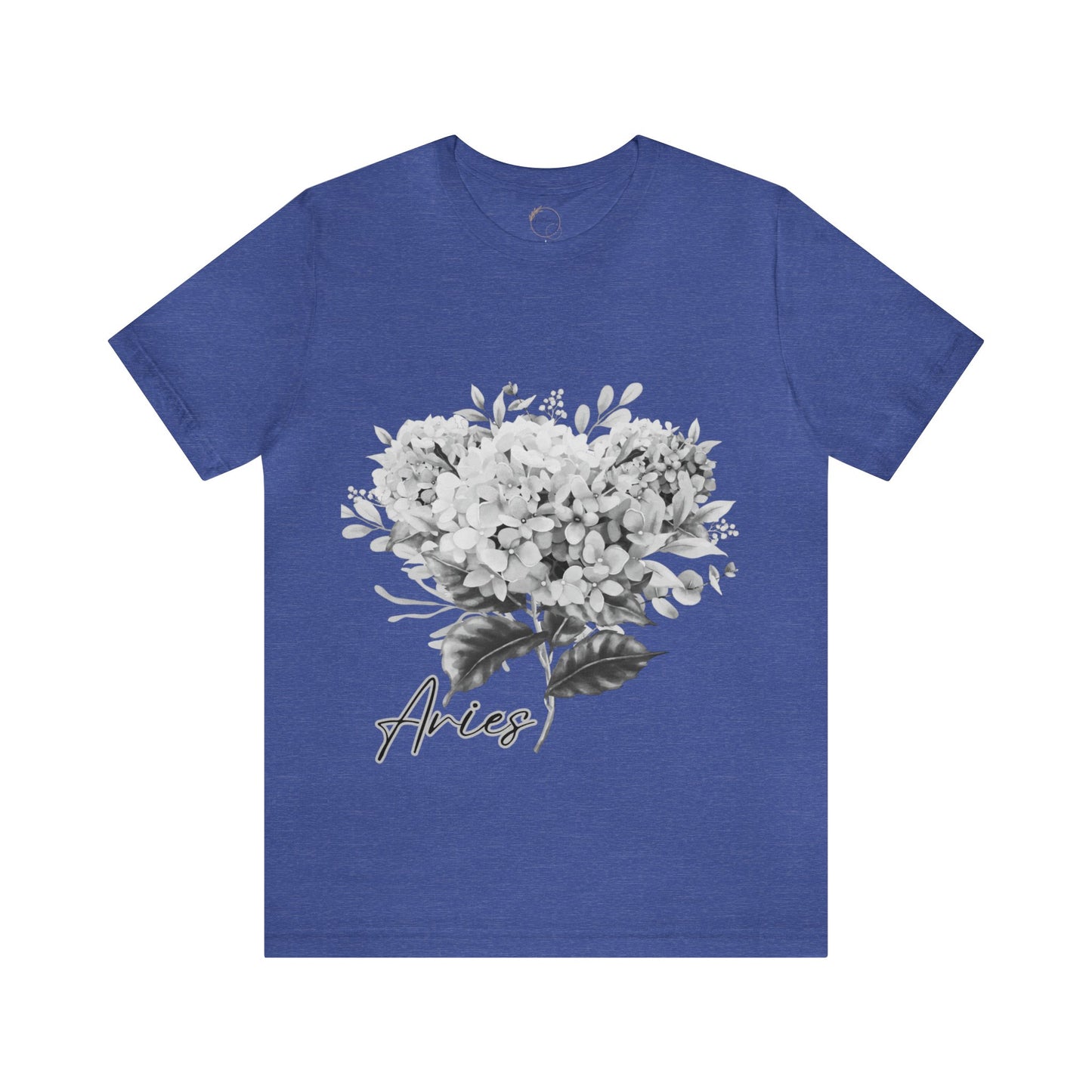Aries Hydrangrea Zodiac Unisex Jersey Short Sleeve Tee
