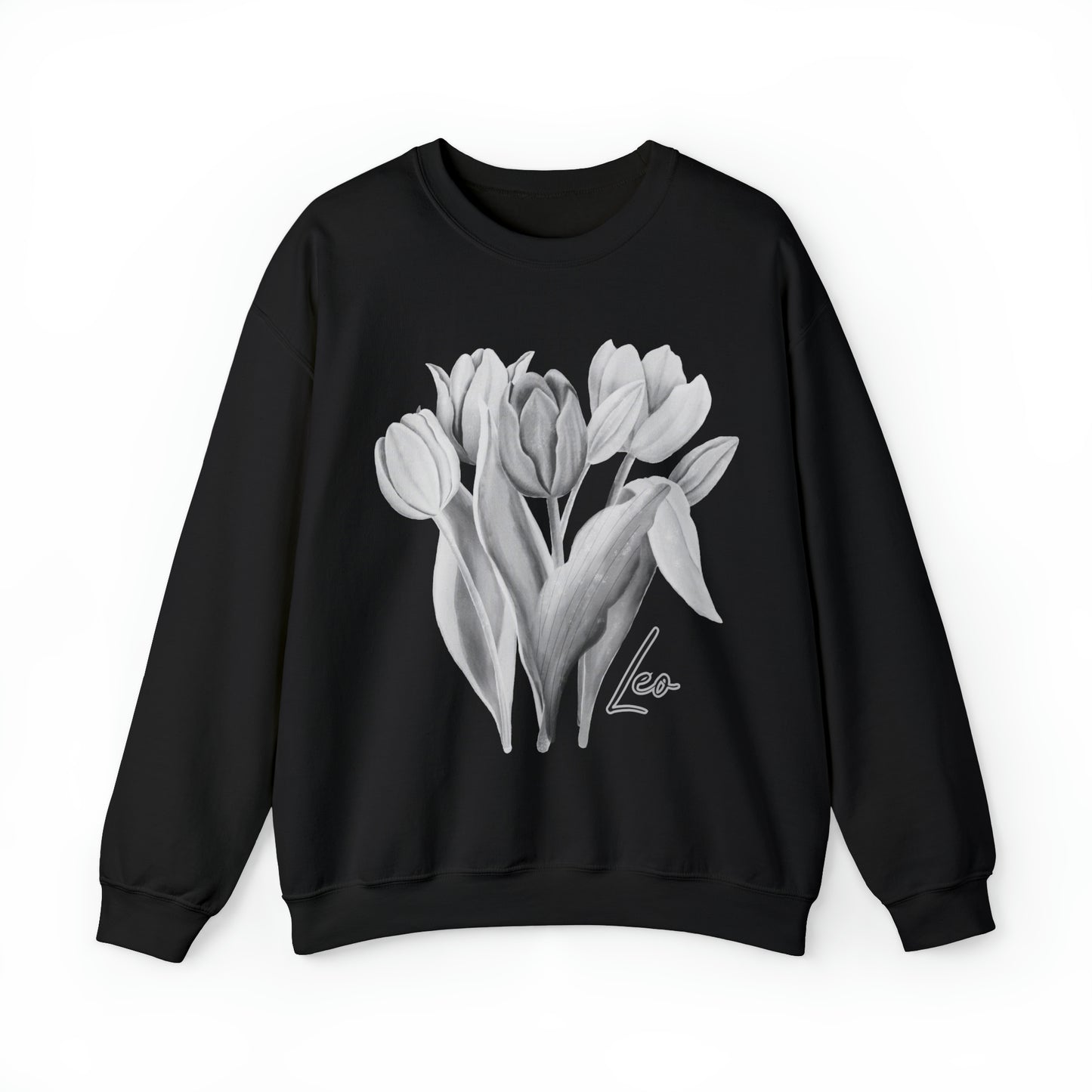 Leo Tulips Unisex Heavy Blend Crewneck Sweatshirt