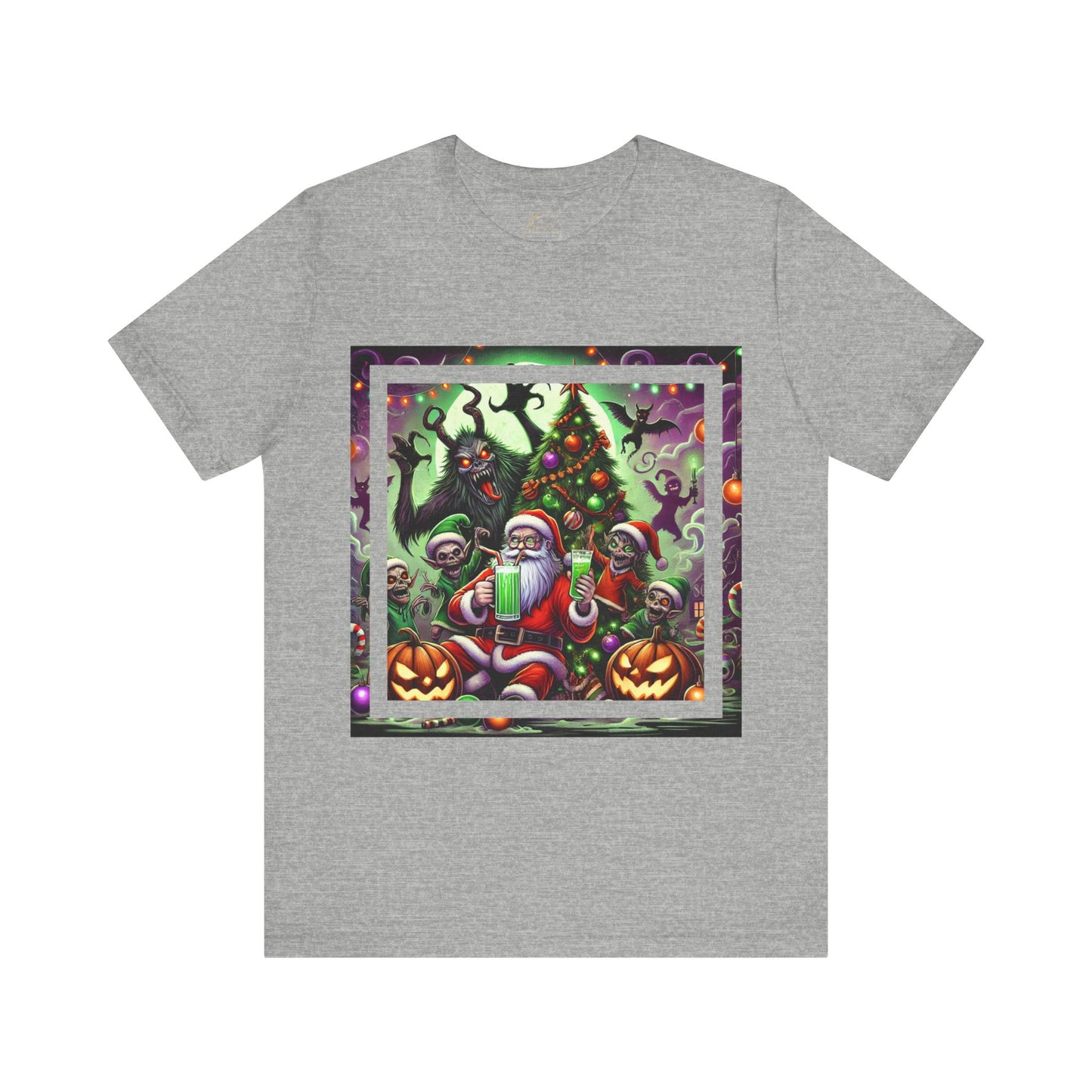 Krampus and Santa Shirt Funny Halloween Christmas Party Tee xMasWeen Krampus Party Santa Party Holiday Smashup