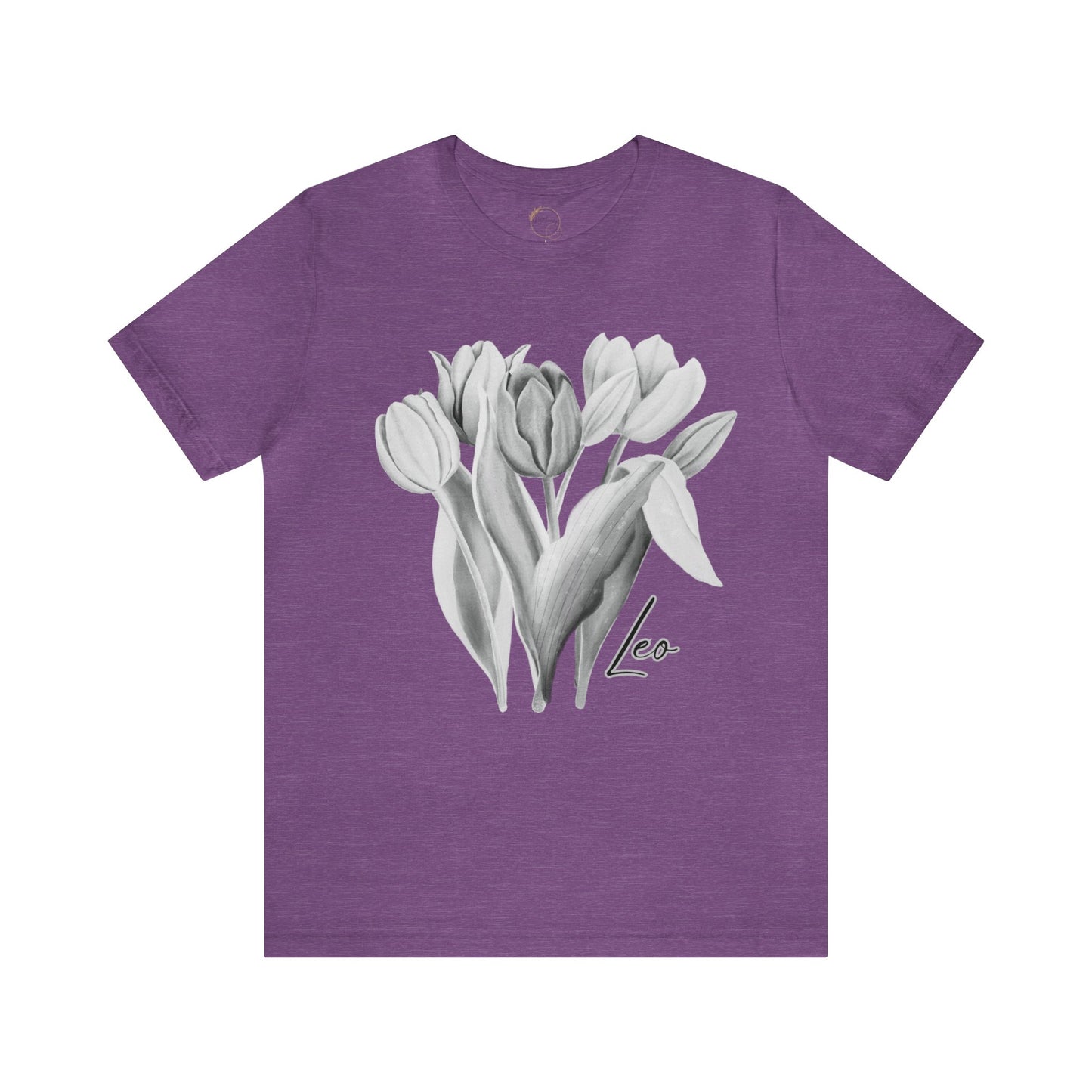 Leo Tulips Zodiac Unisex Jersey Short Sleeve Tee