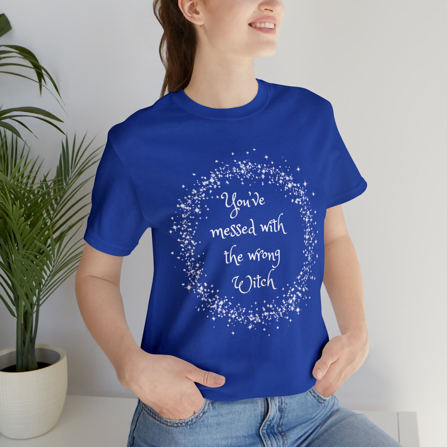 Messed with Wrong Witch Unisex Jersey Short Sleeve Tee