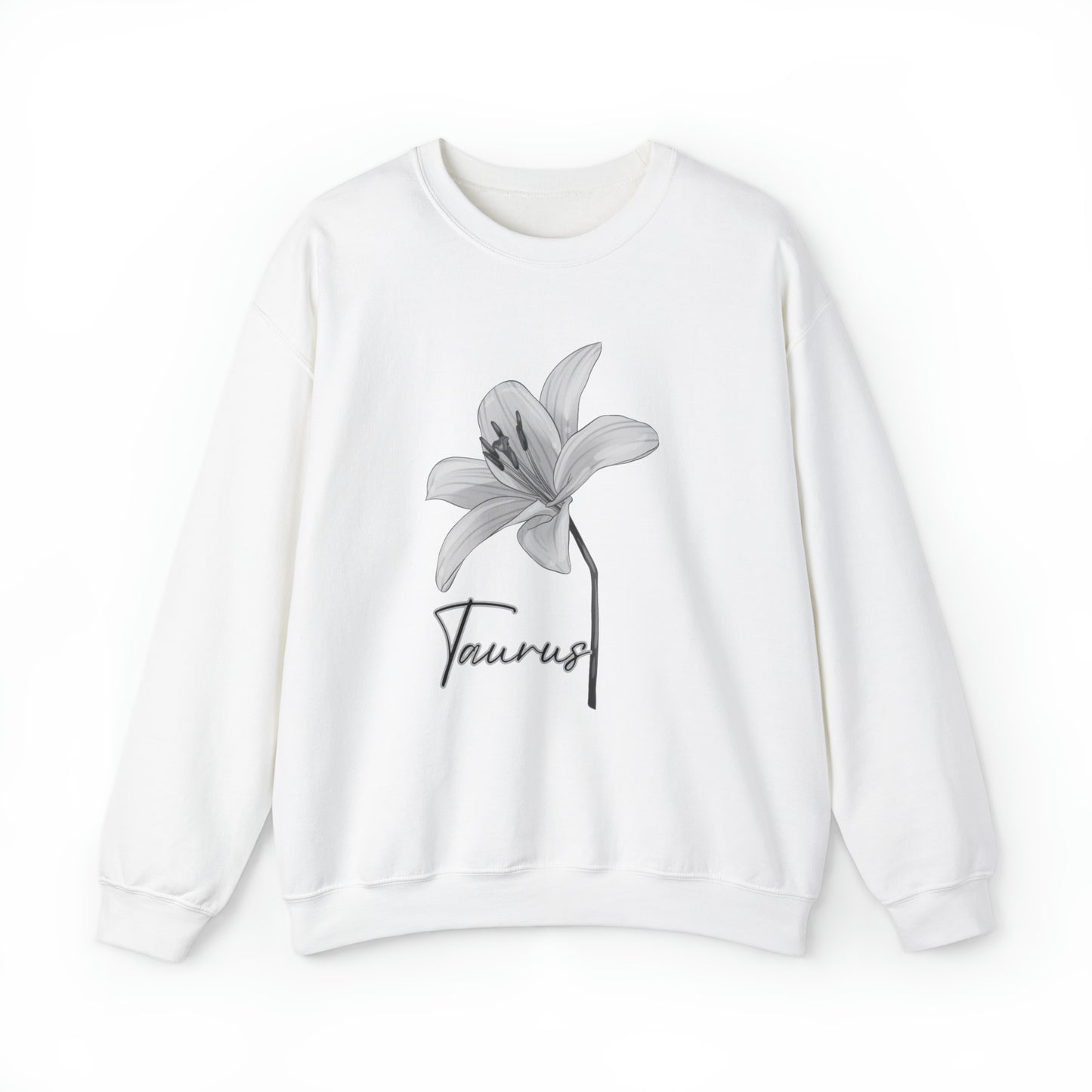Taurus Lily Unisex Heavy Blend Crewneck Sweatshirt