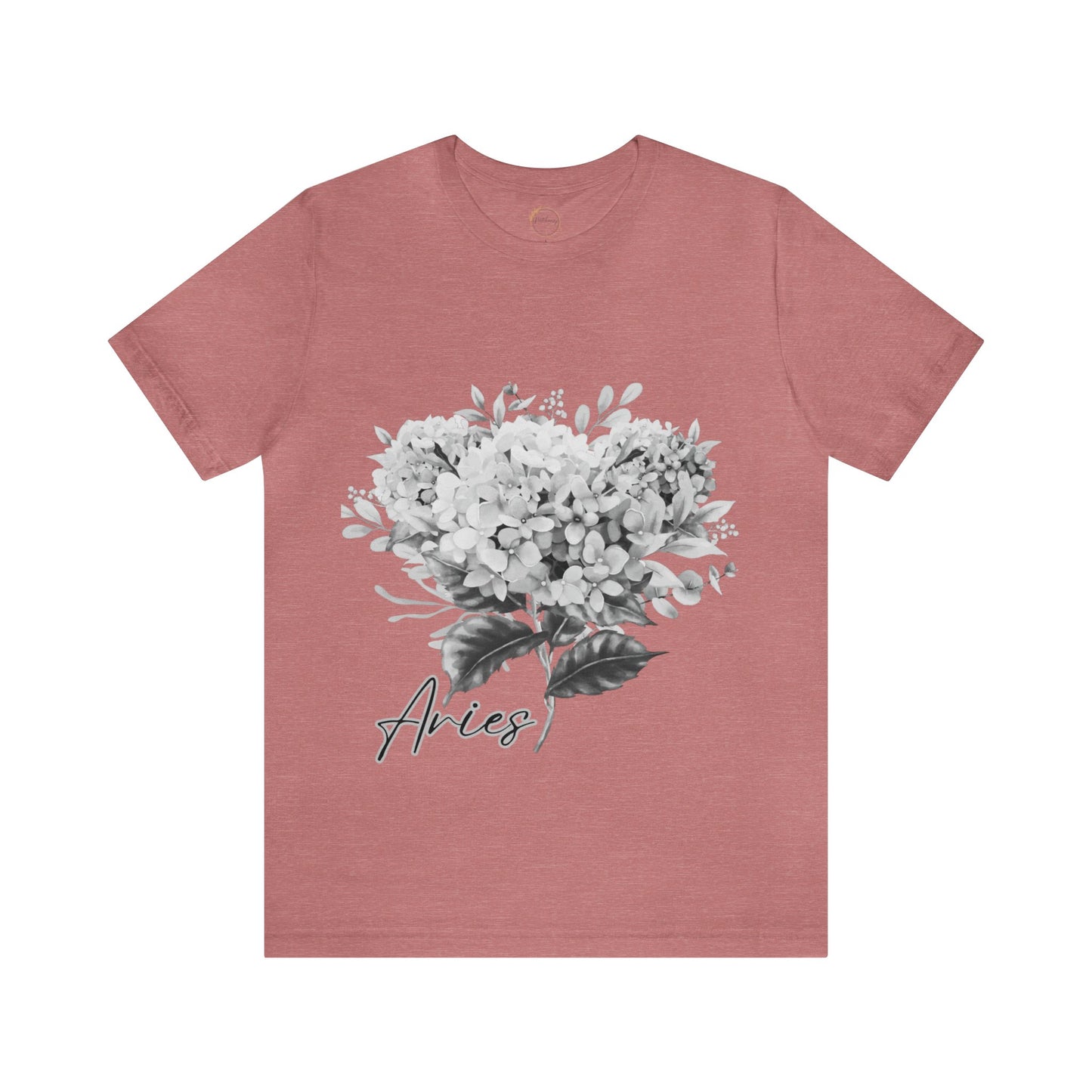 Aries Hydrangrea Zodiac Unisex Jersey Short Sleeve Tee