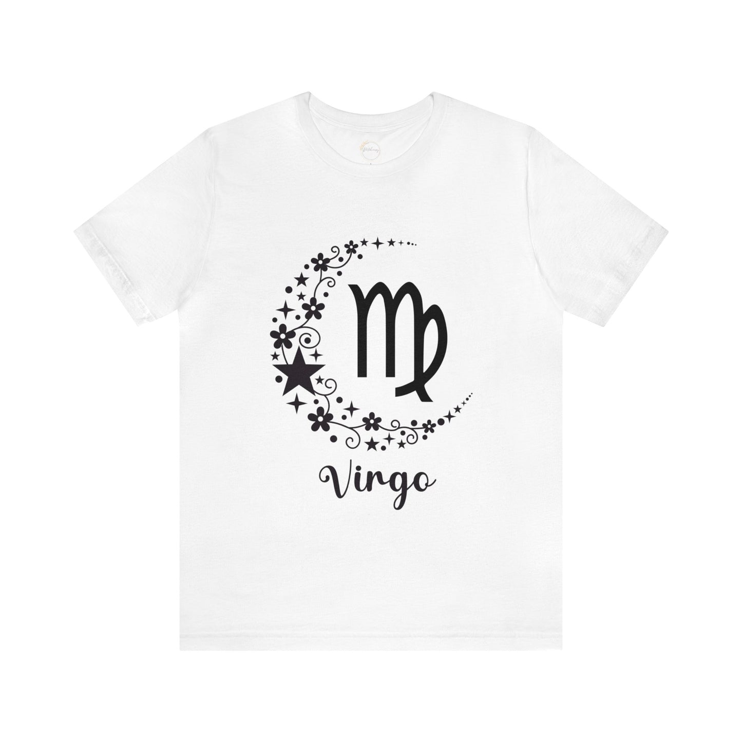 Virgo Floral Moon Zodiac Unisex Jersey Short Sleeve Tee