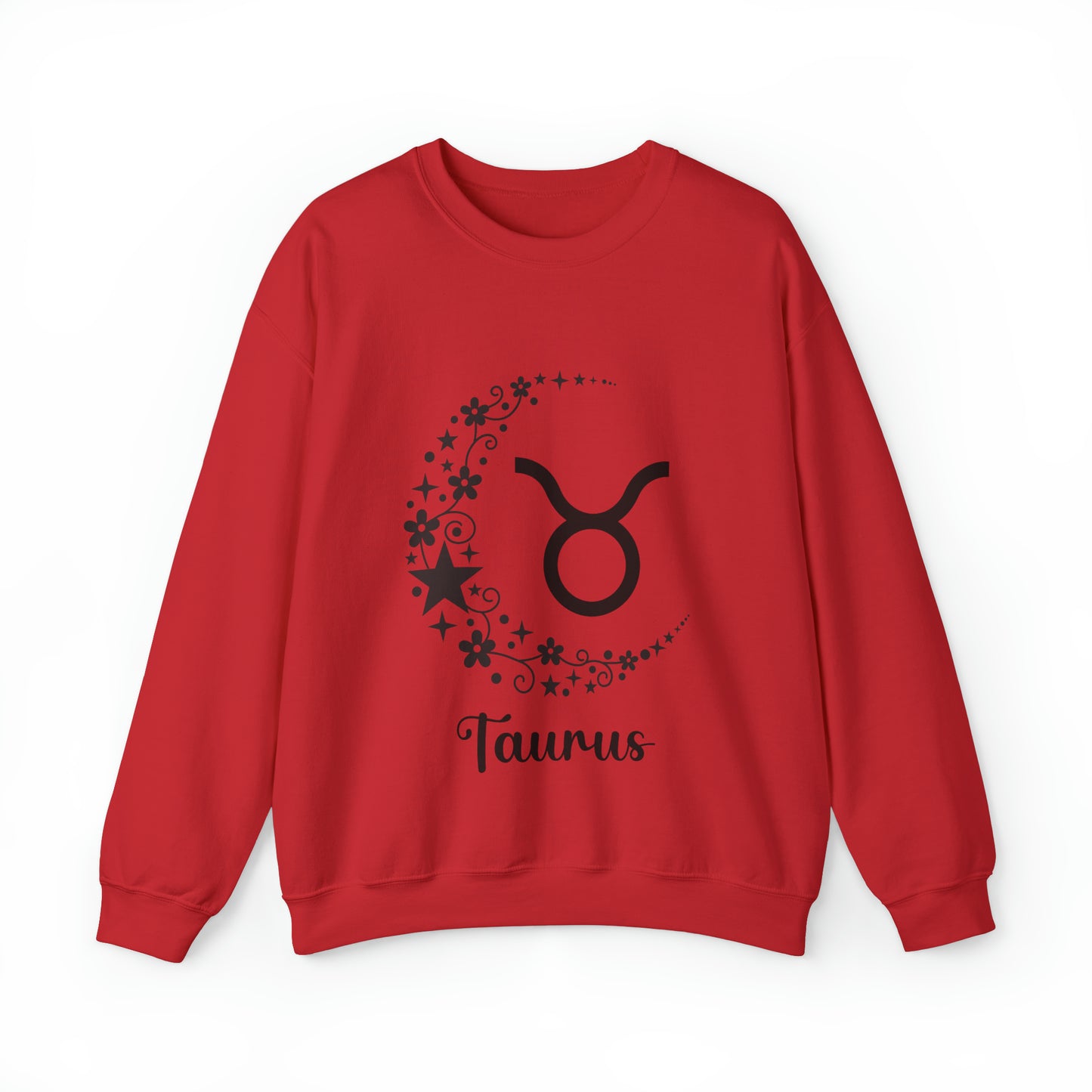 Taurus Floral Moon Zodiac Unisex Heavy Blend™ Crewneck Sweatshirt