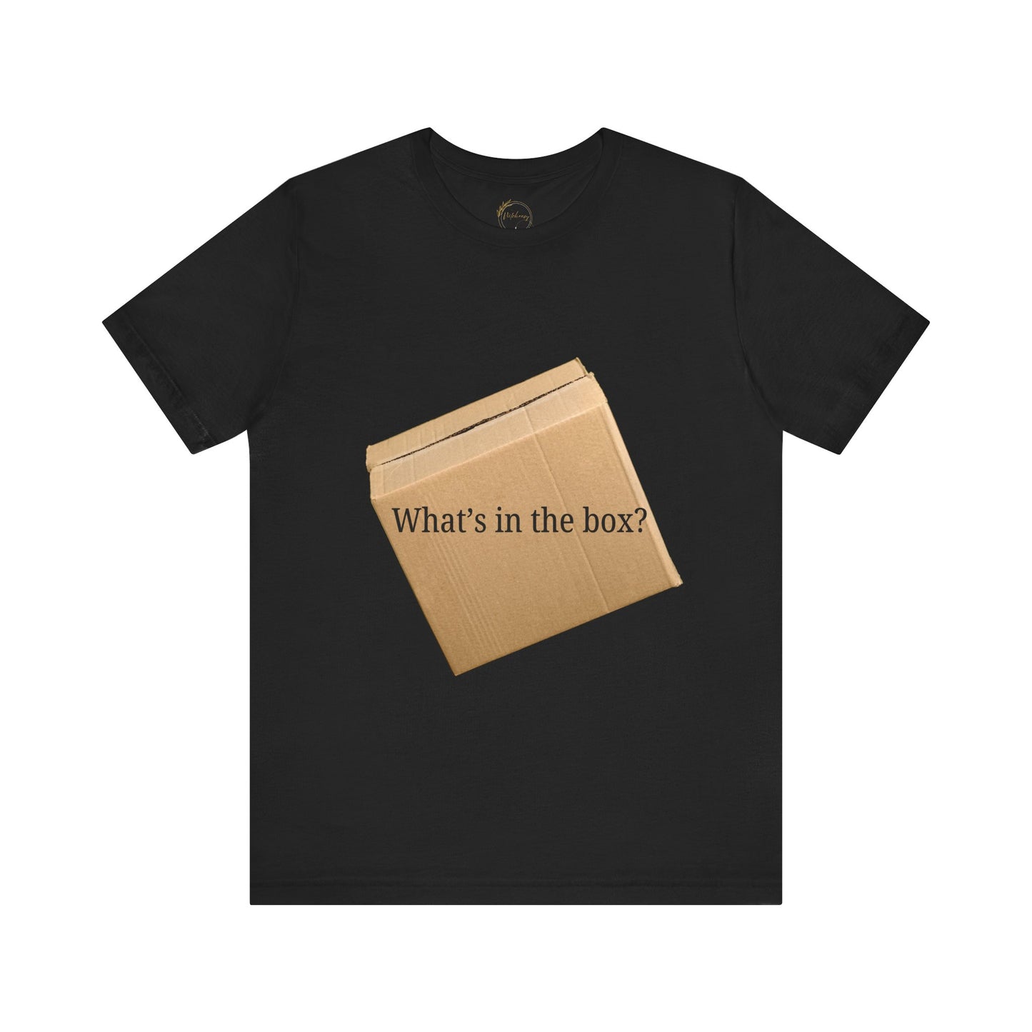 What's in the Box Silly T-Shirt Funny Cardboard Box Design Funny Cat Shirt Kitty Design Cute Front and Back Tee Quirky Gift Ideas