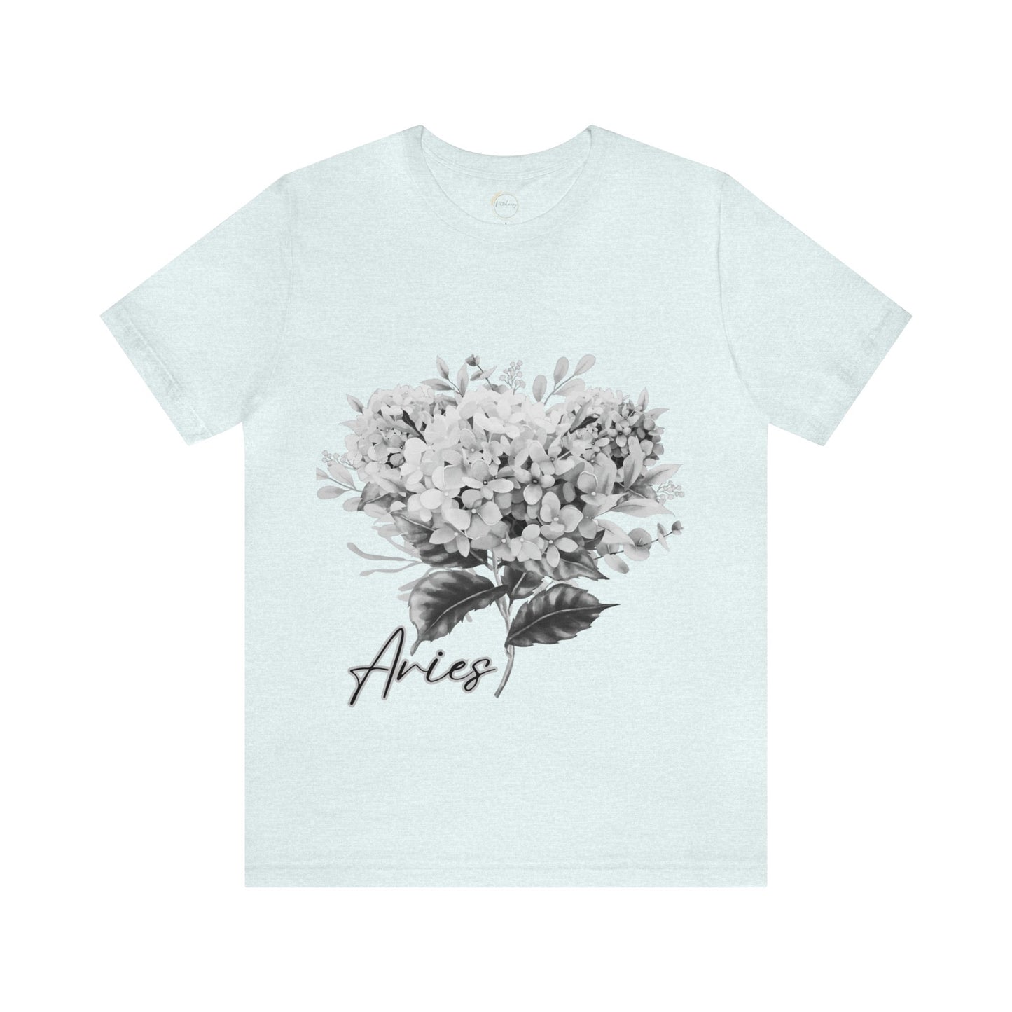 Aries Hydrangrea Zodiac Unisex Jersey Short Sleeve Tee