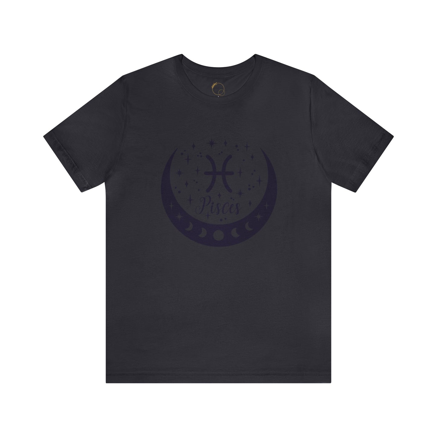 Pisces Moon Phase Zodiac Unisex Jersey Short Sleeve Tee