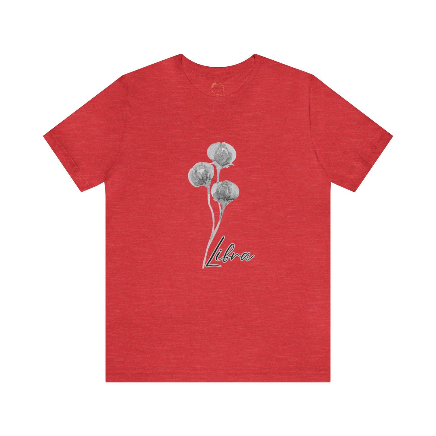 Libra Peonies Zodiac Unisex Jersey Short Sleeve Tee