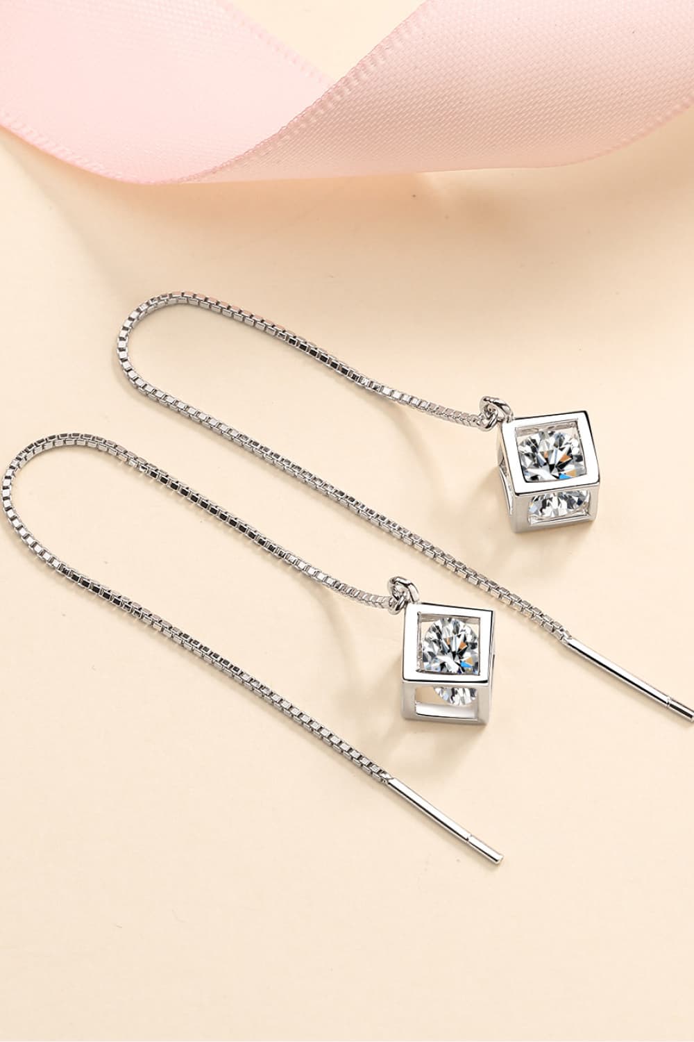 2 Carat Moissanite 925 Sterling Silver Threader Earrings - Witcheasy