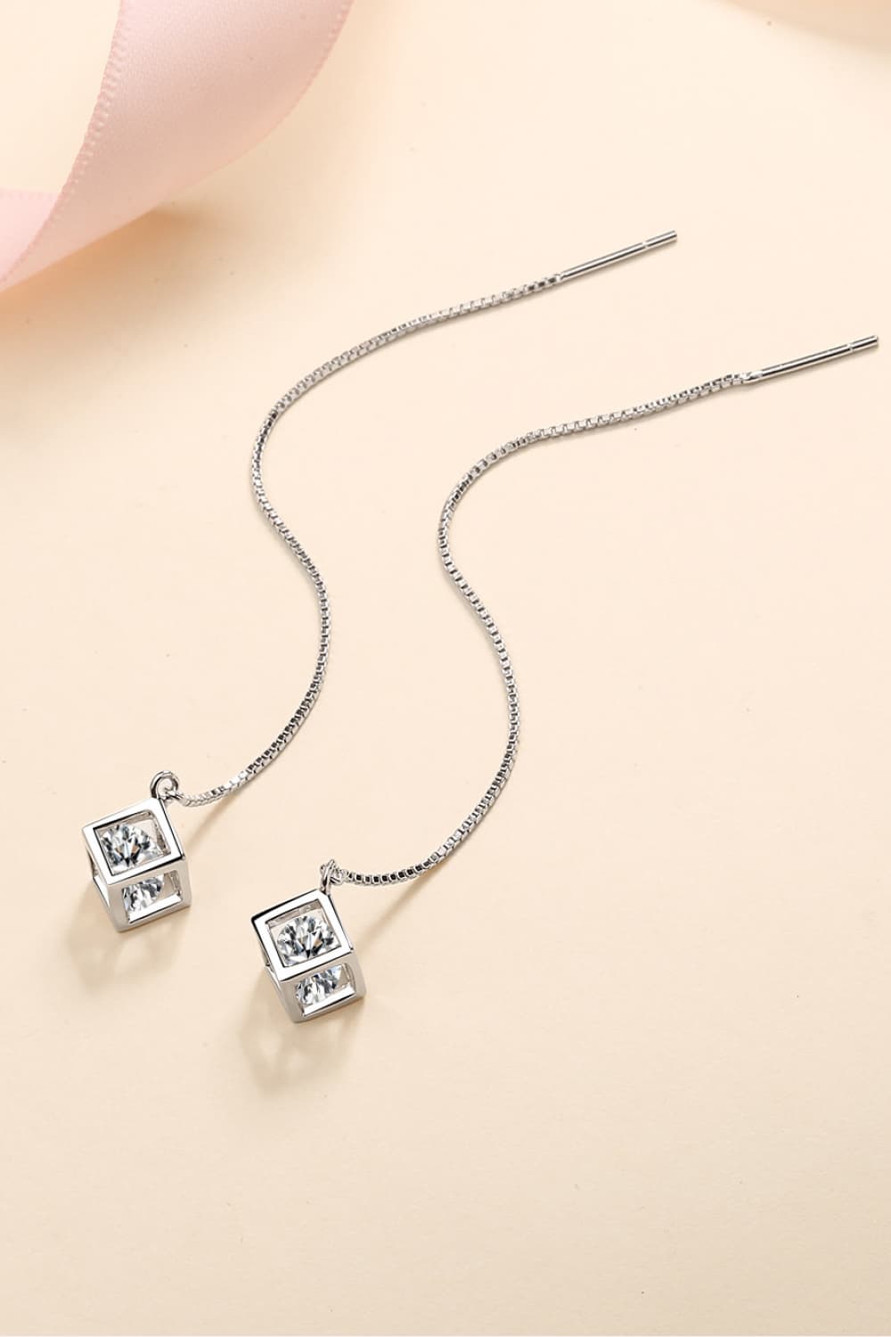 2 Carat Moissanite 925 Sterling Silver Threader Earrings - Witcheasy