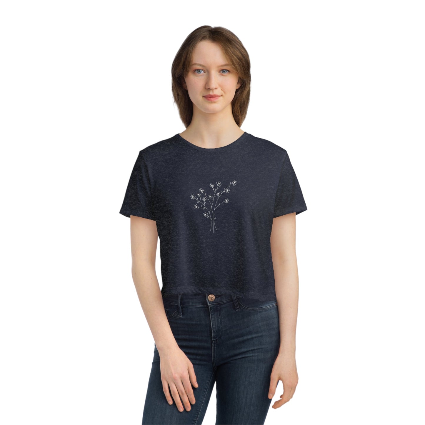 Baby's Breathe Women's Flowy Cropped Tee - Witcheasy