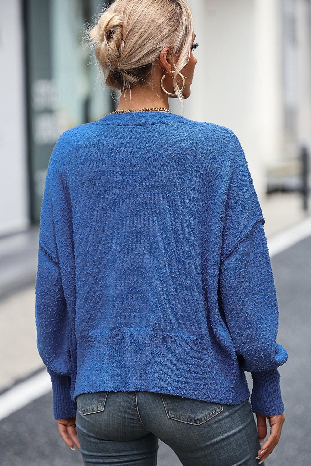 Button-Up Dropped Shoulder Cardigan - Witcheasy