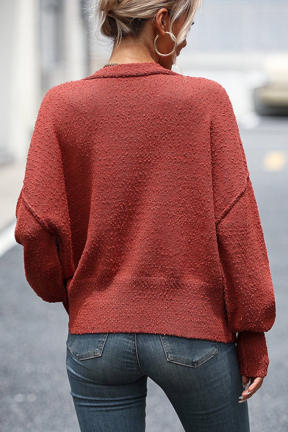 Button-Up Dropped Shoulder Cardigan - Witcheasy