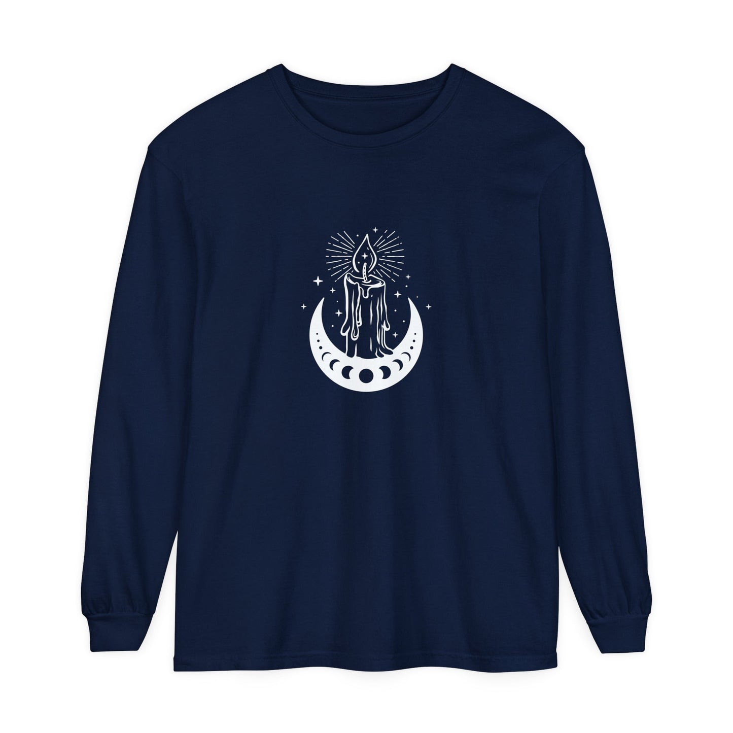 Candlelit Moon Phases Unisex Long Sleeve T-Shirt - Witcheasy