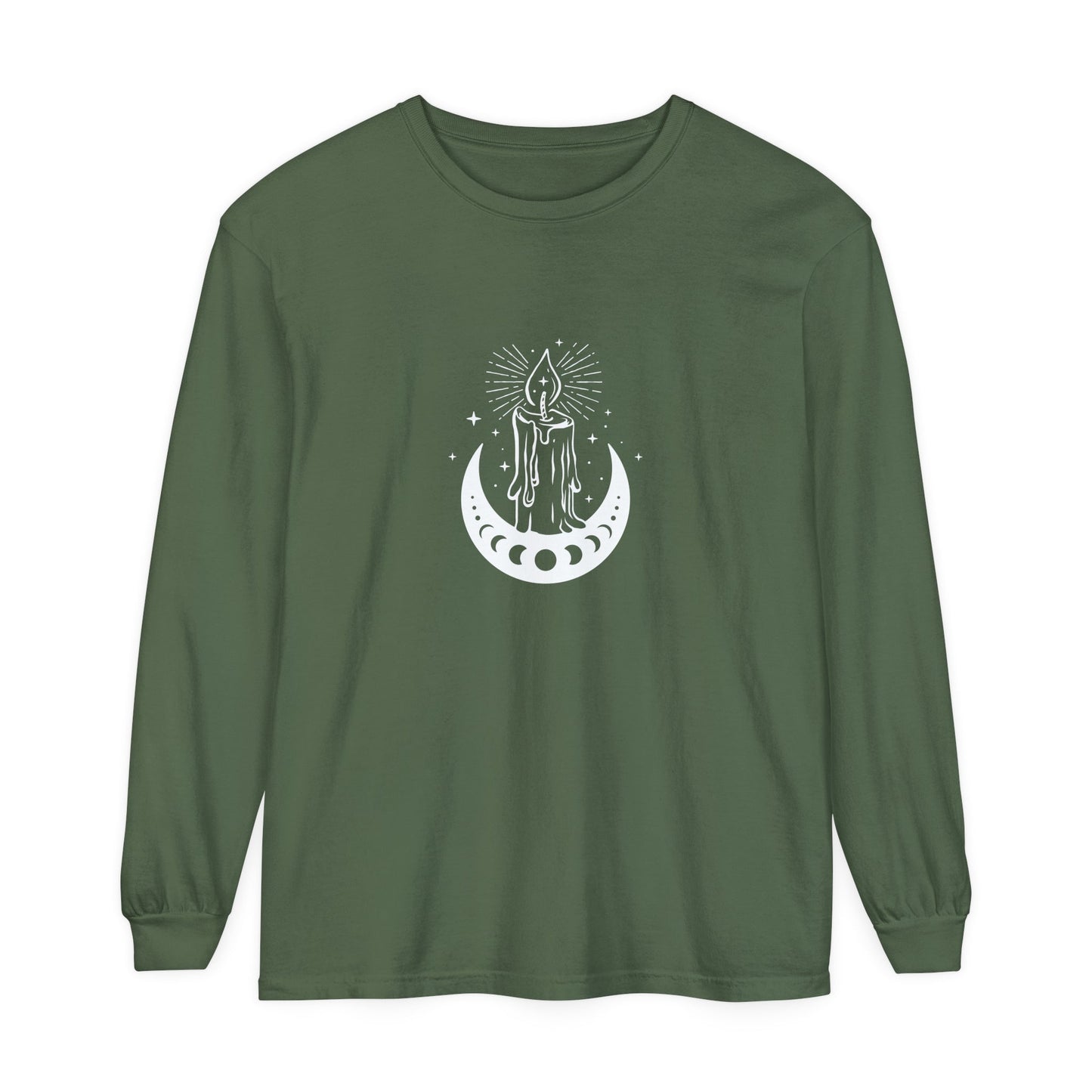 Candlelit Moon Phases Unisex Long Sleeve T-Shirt - Witcheasy