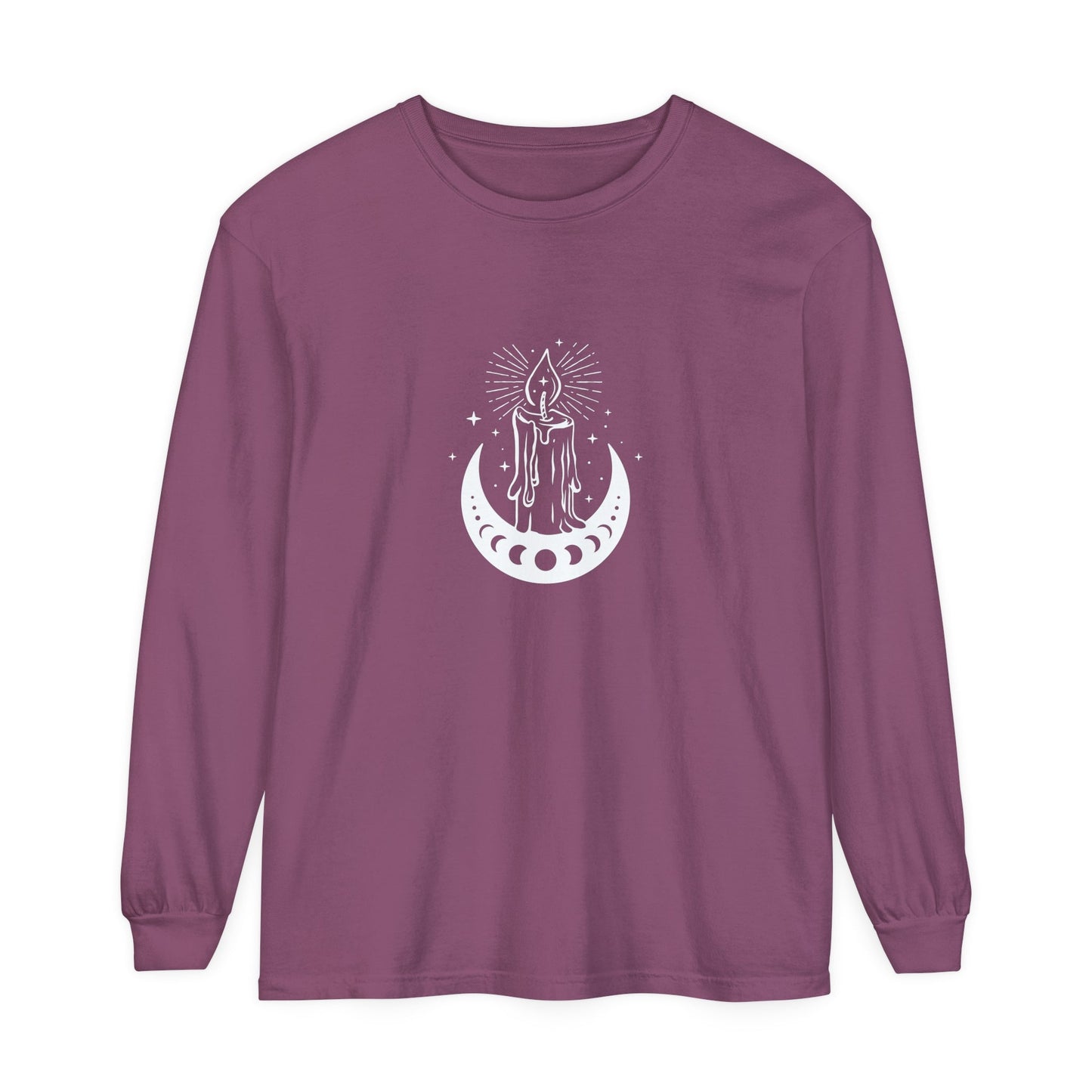 Candlelit Moon Phases Unisex Long Sleeve T-Shirt - Witcheasy