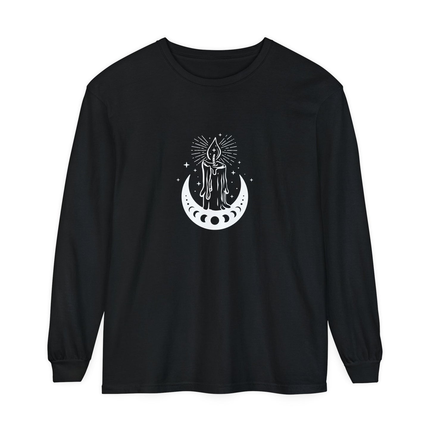 Candlelit Moon Phases Unisex Long Sleeve T-Shirt - Witcheasy