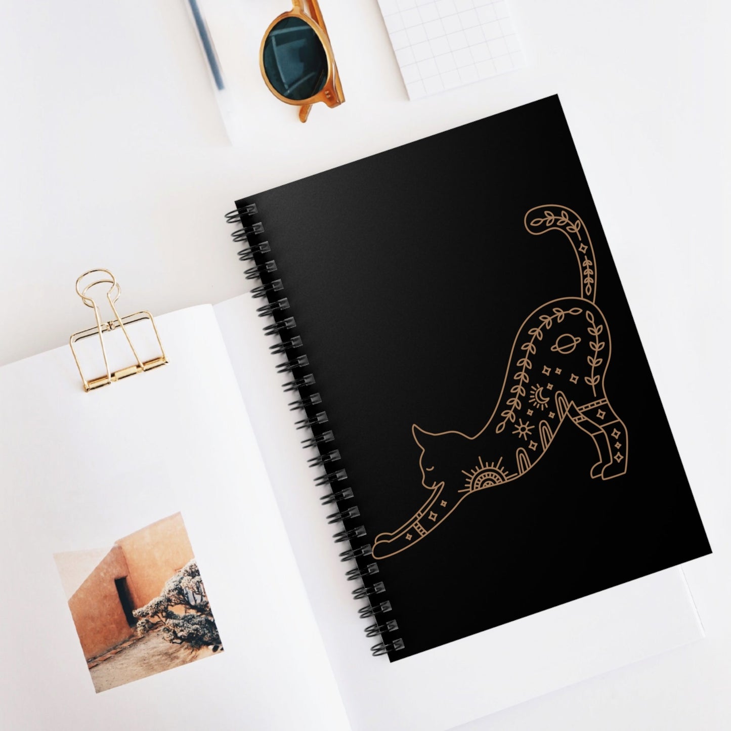Cat Gold - Spiral Notebook - Ruled Line - Witcheasy